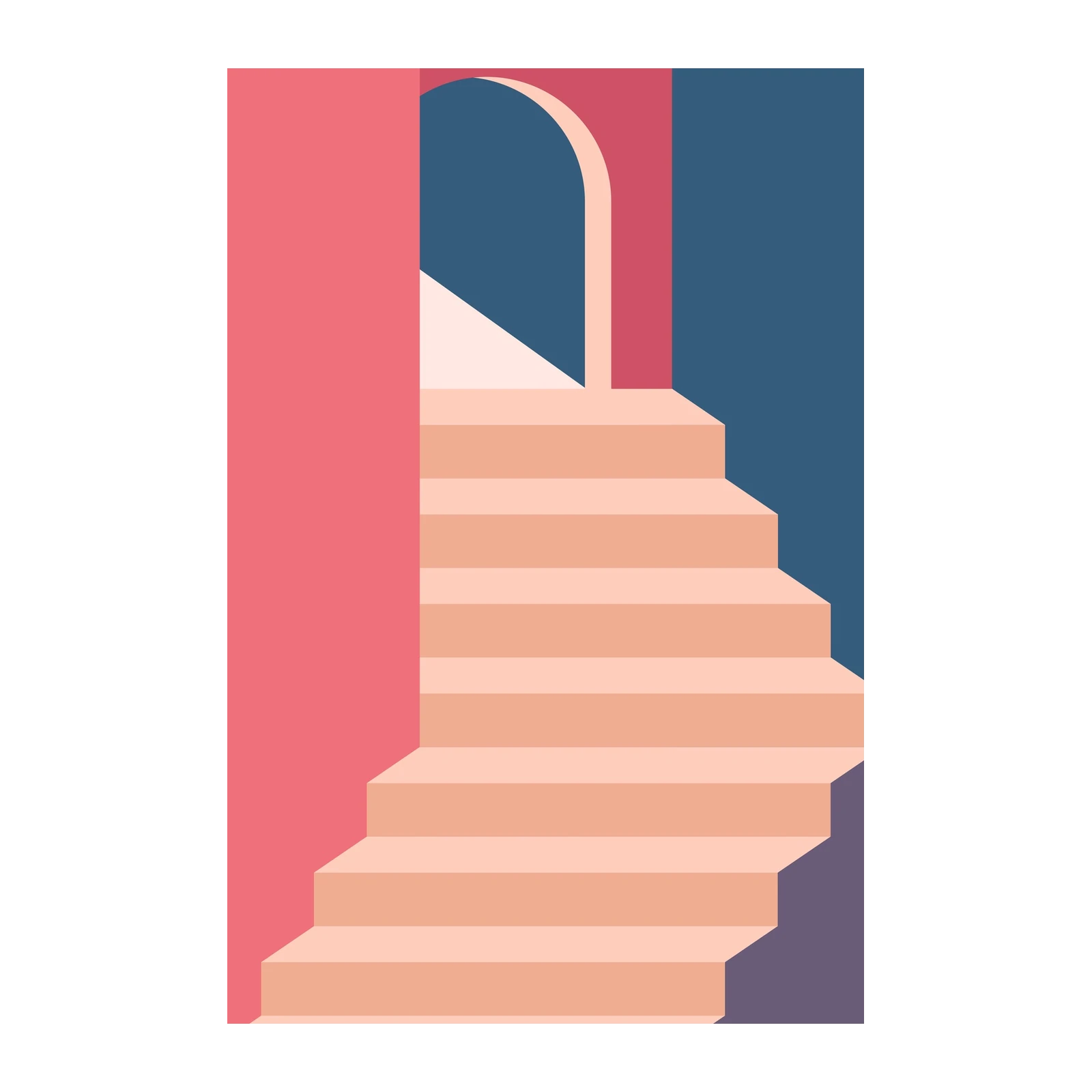 Modern Archway Stairs Wall Art