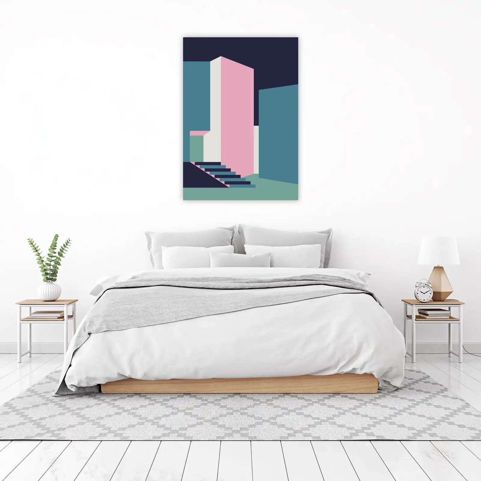 Modern Geometric Architecture Wall Art
