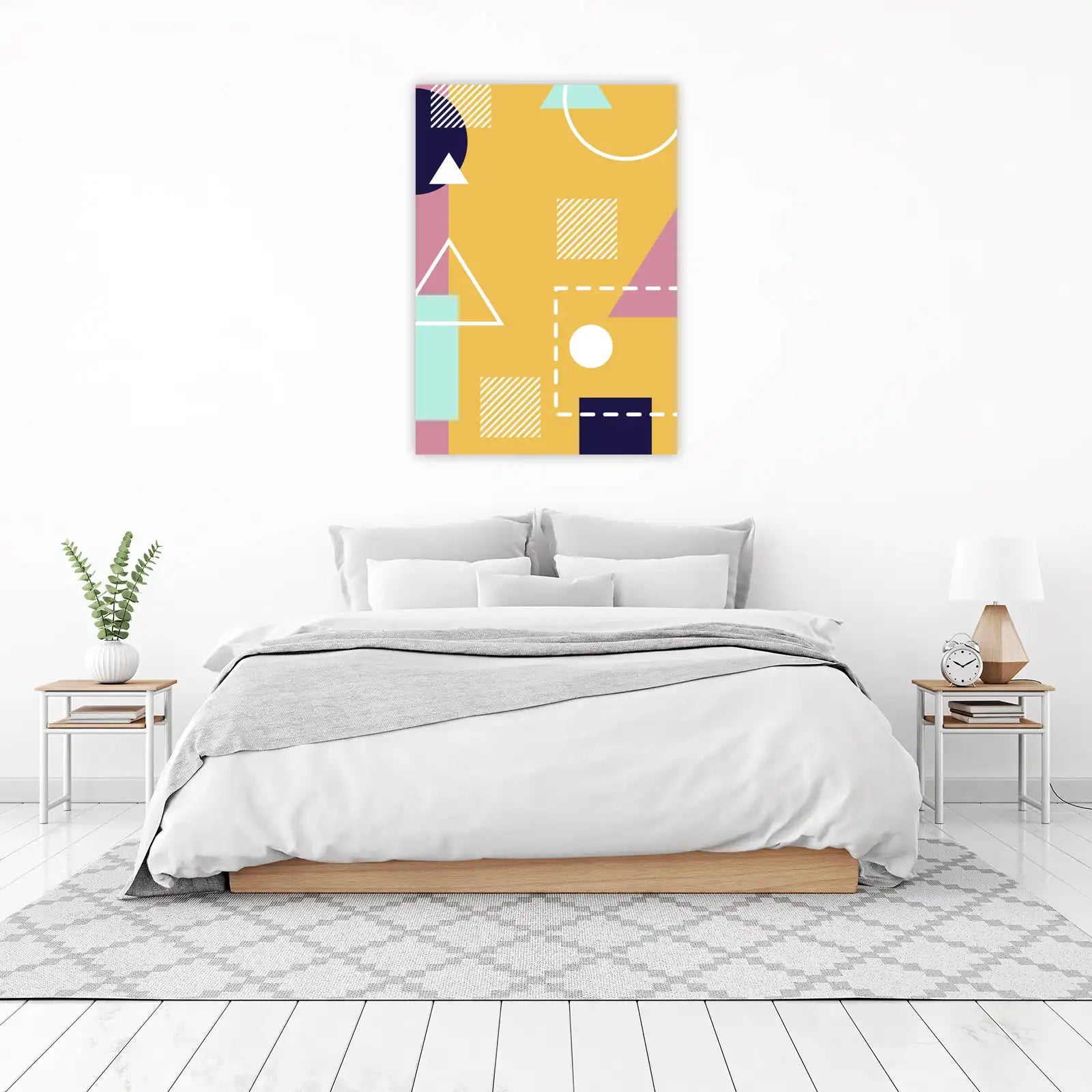 Retro Geometric Abstract Wall Art