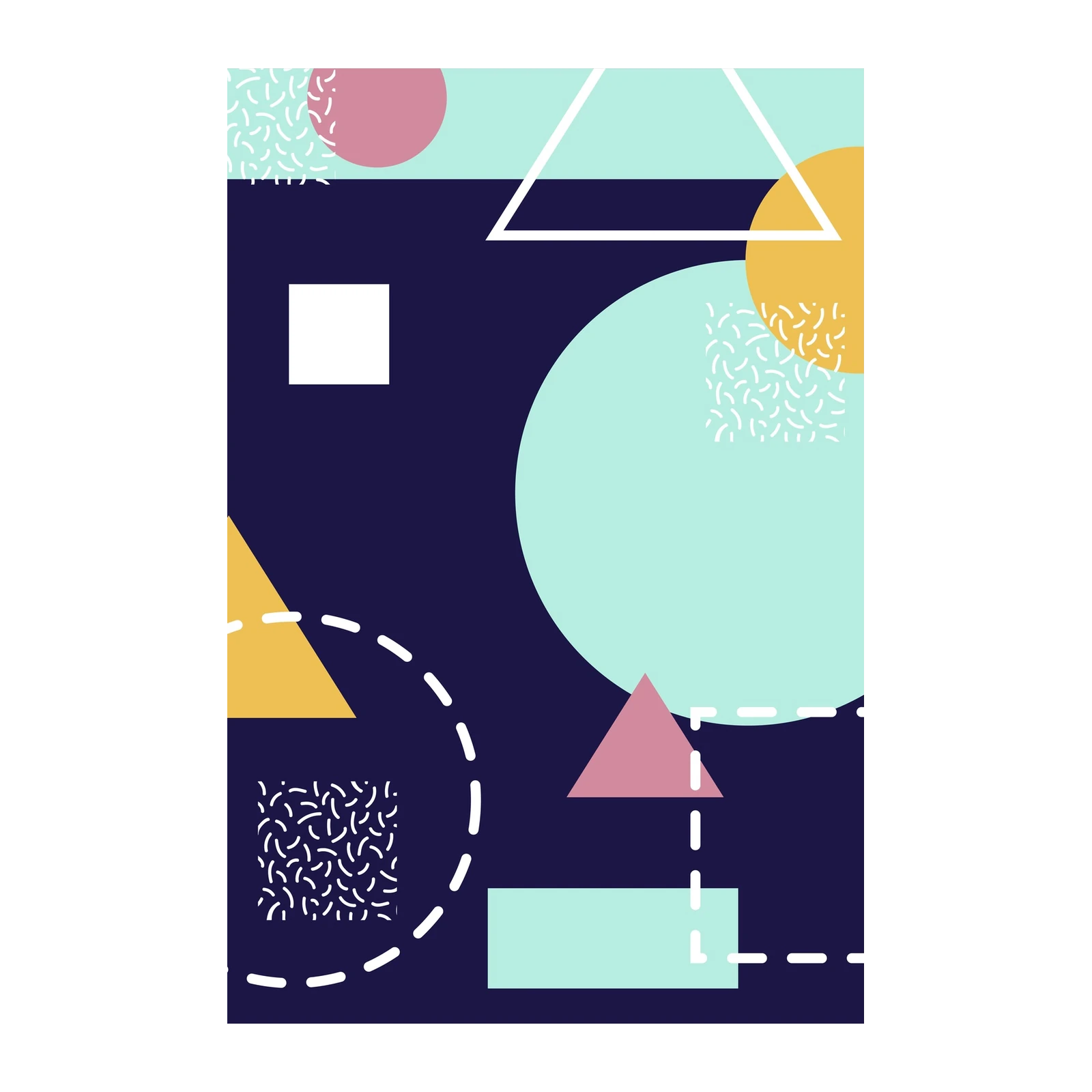 Abstract Geometric Shapes Wall Art