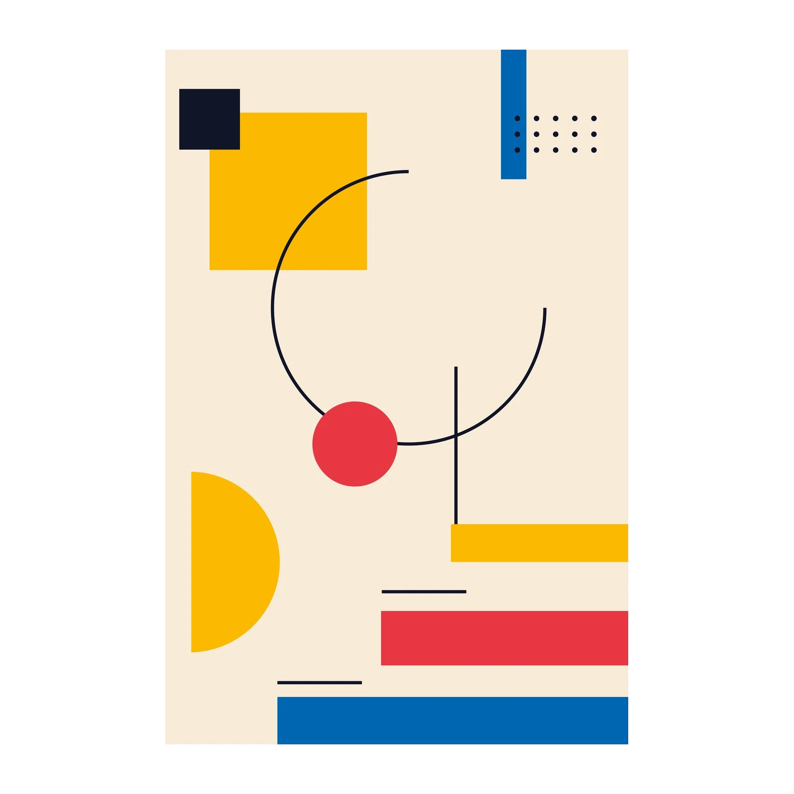 Abstract Geometric Mid-Century Wall Art
