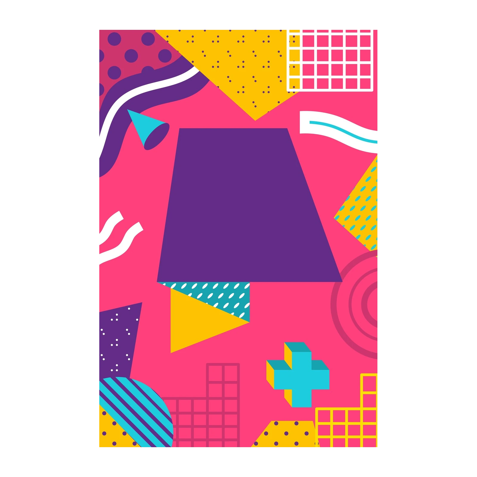 Retro Memphis Design Geometric Wall Art