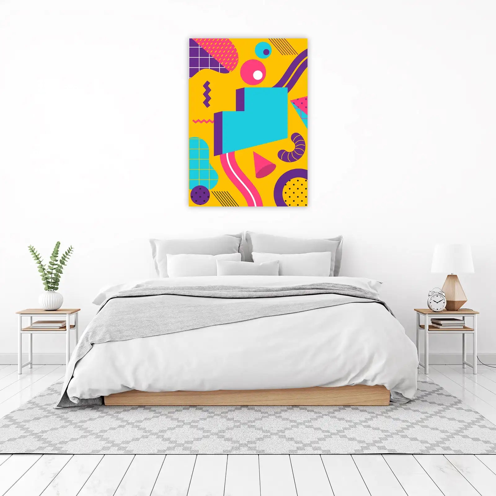 Retro Geometric Pop Art Wall Art
