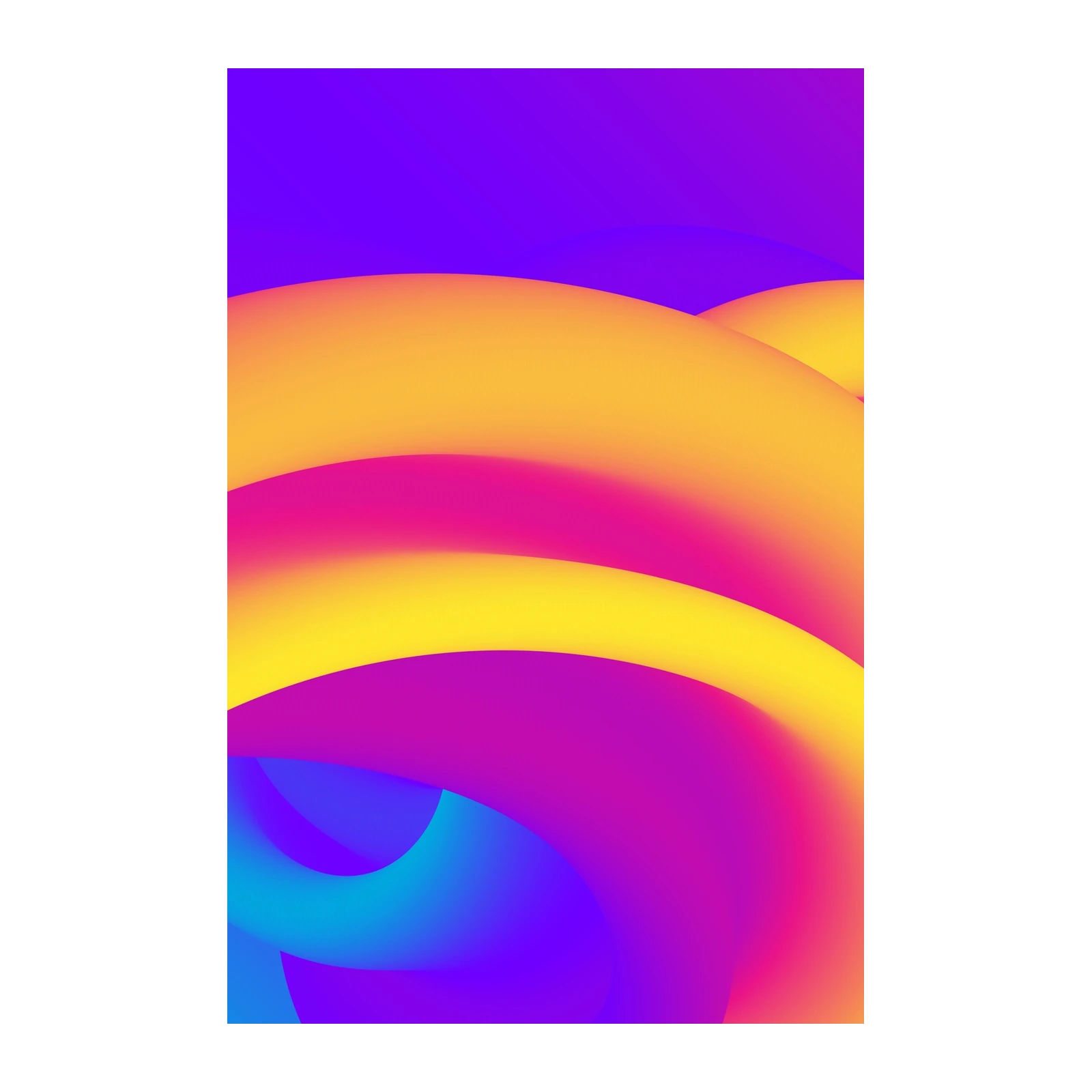 Vibrant Flow Abstract Waves Wall Art