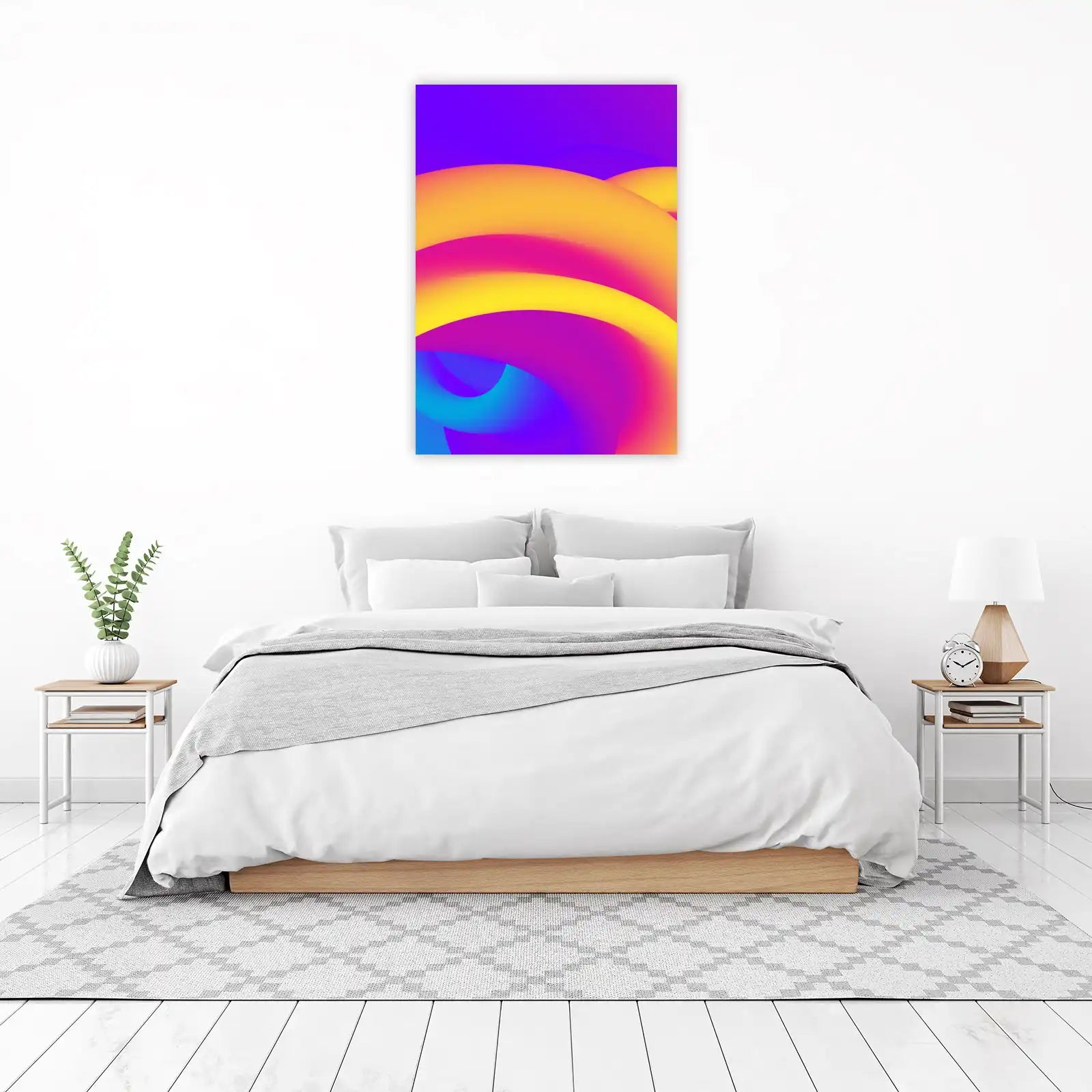 Vibrant Flow Abstract Waves Wall Art
