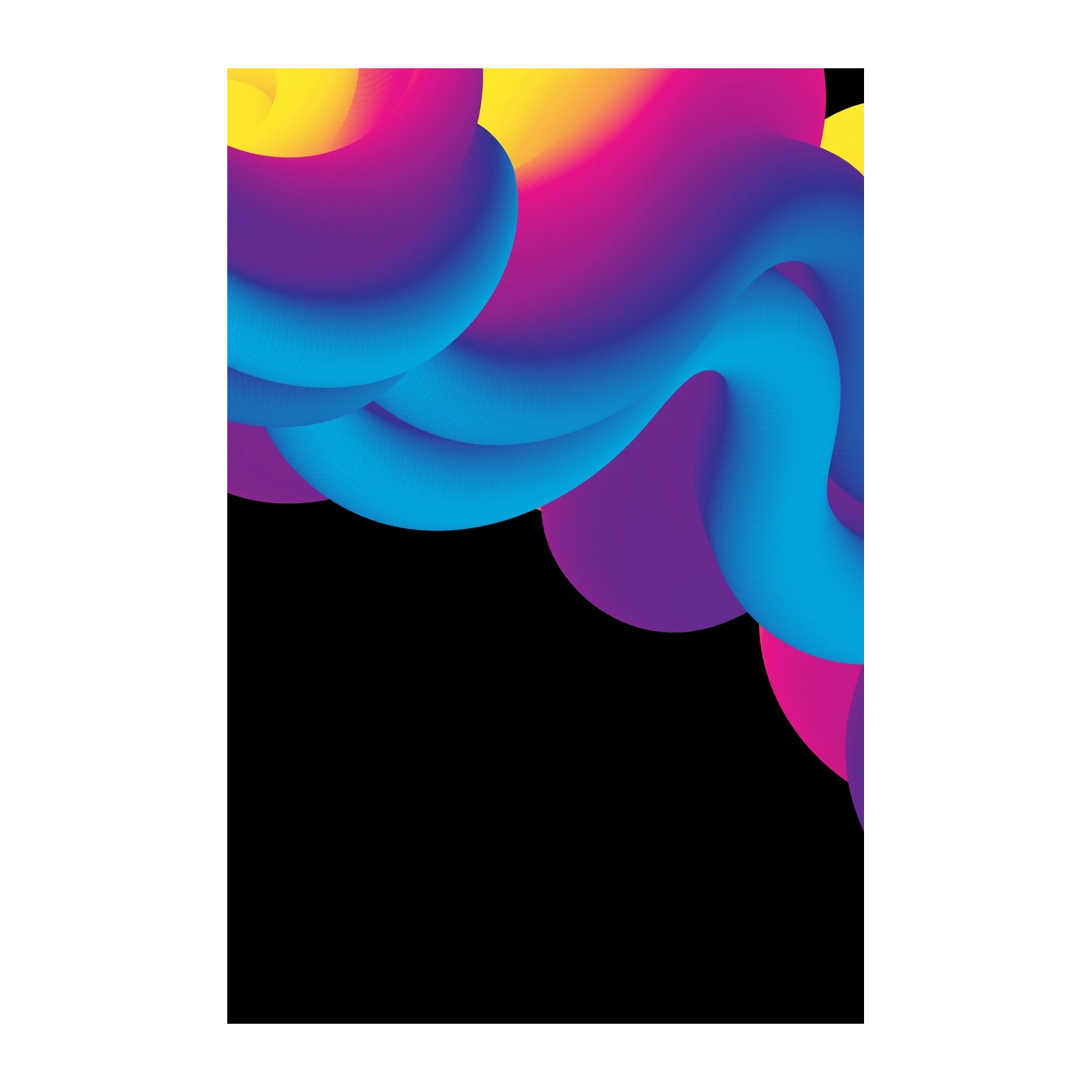 Vibrant Flow Abstract 3D Tube Wall Art