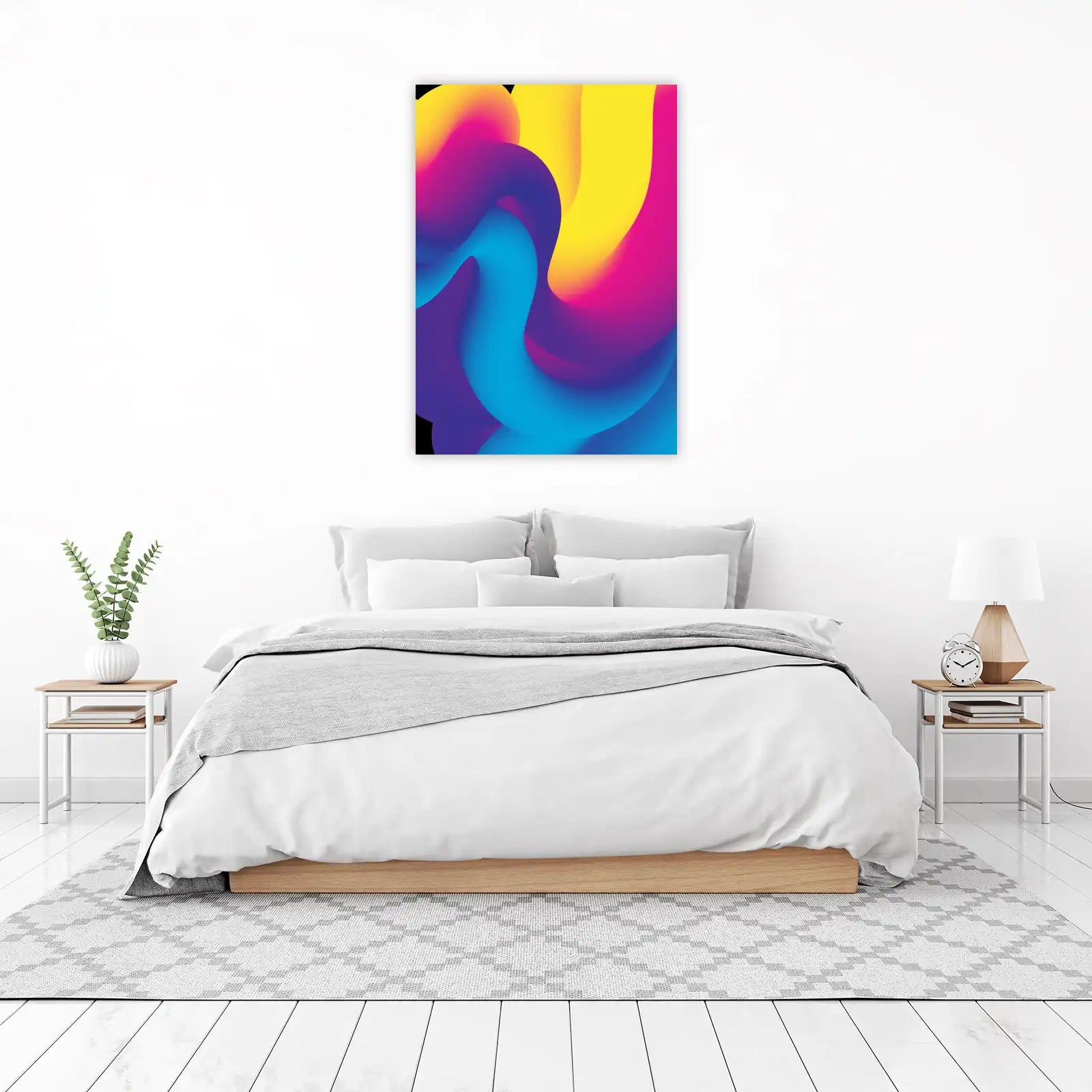 Vibrant Fluid Abstract Wall Art