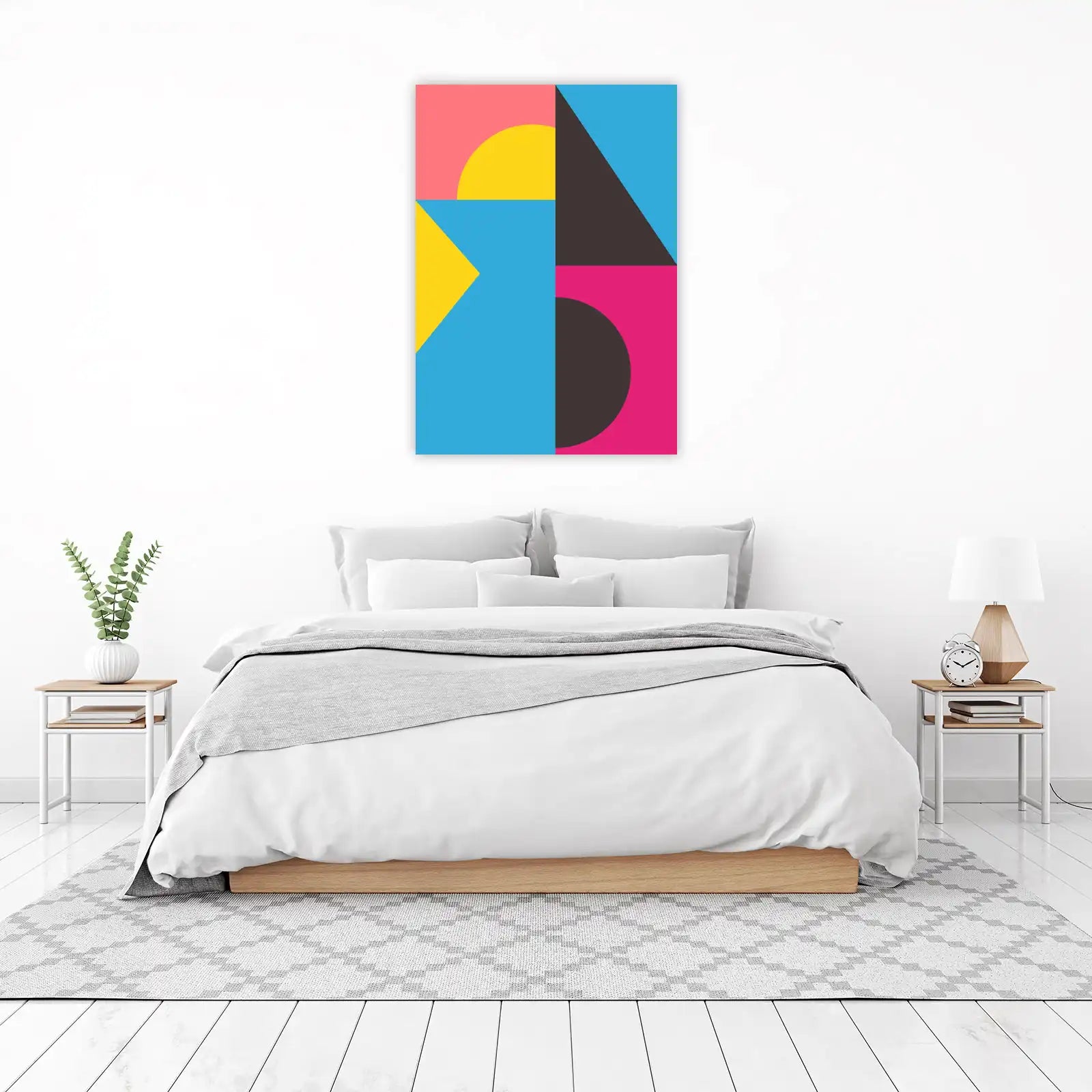 Vibrant Geometric Shapes Modern Abstract Wall Art