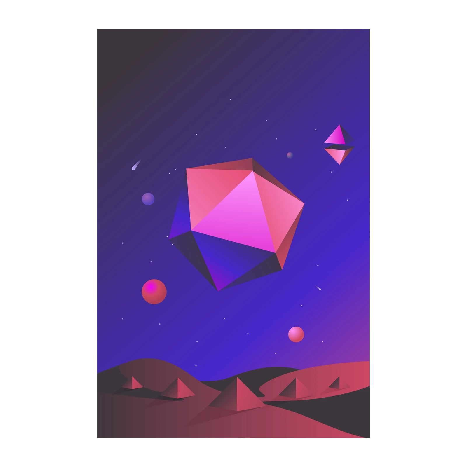Geometric Nebula Abstract Wall Art