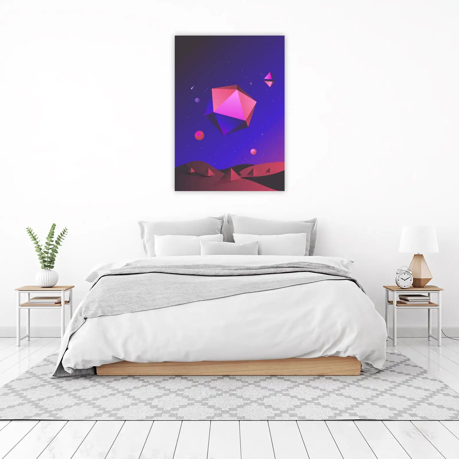 Geometric Nebula Abstract Wall Art