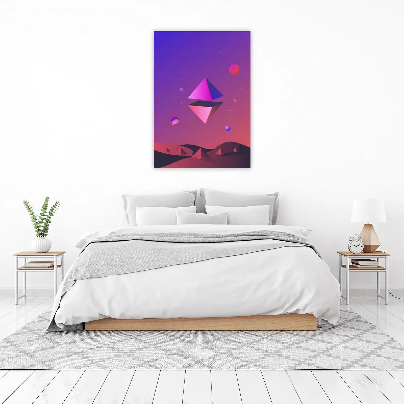 Cosmic Pyramid Dreamscape Wall Art