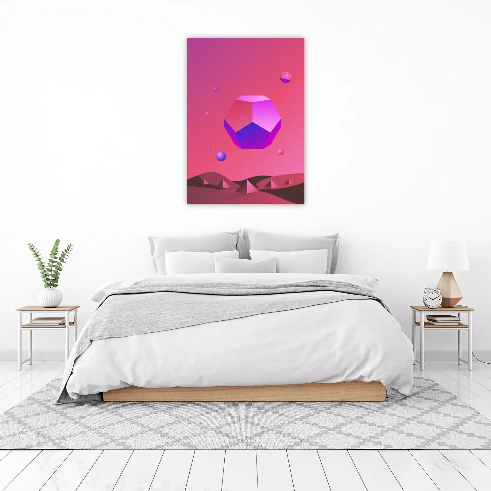 Abstract Geometric Gradient Landscape Wall Art