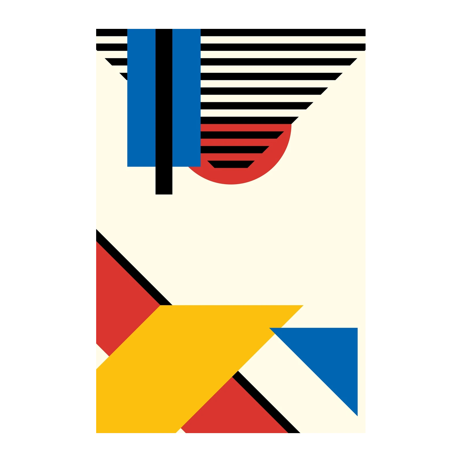 Bauhaus Geometric Composition Wall Art