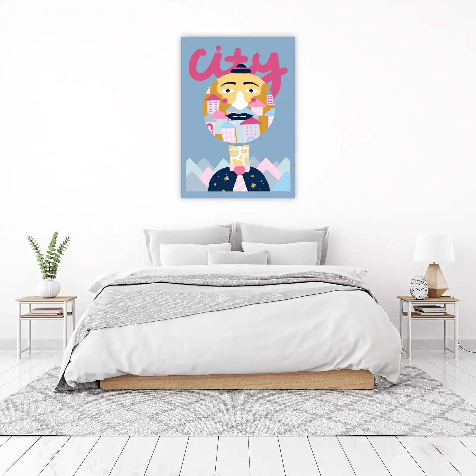 Whimsical City Portrait Wall Art