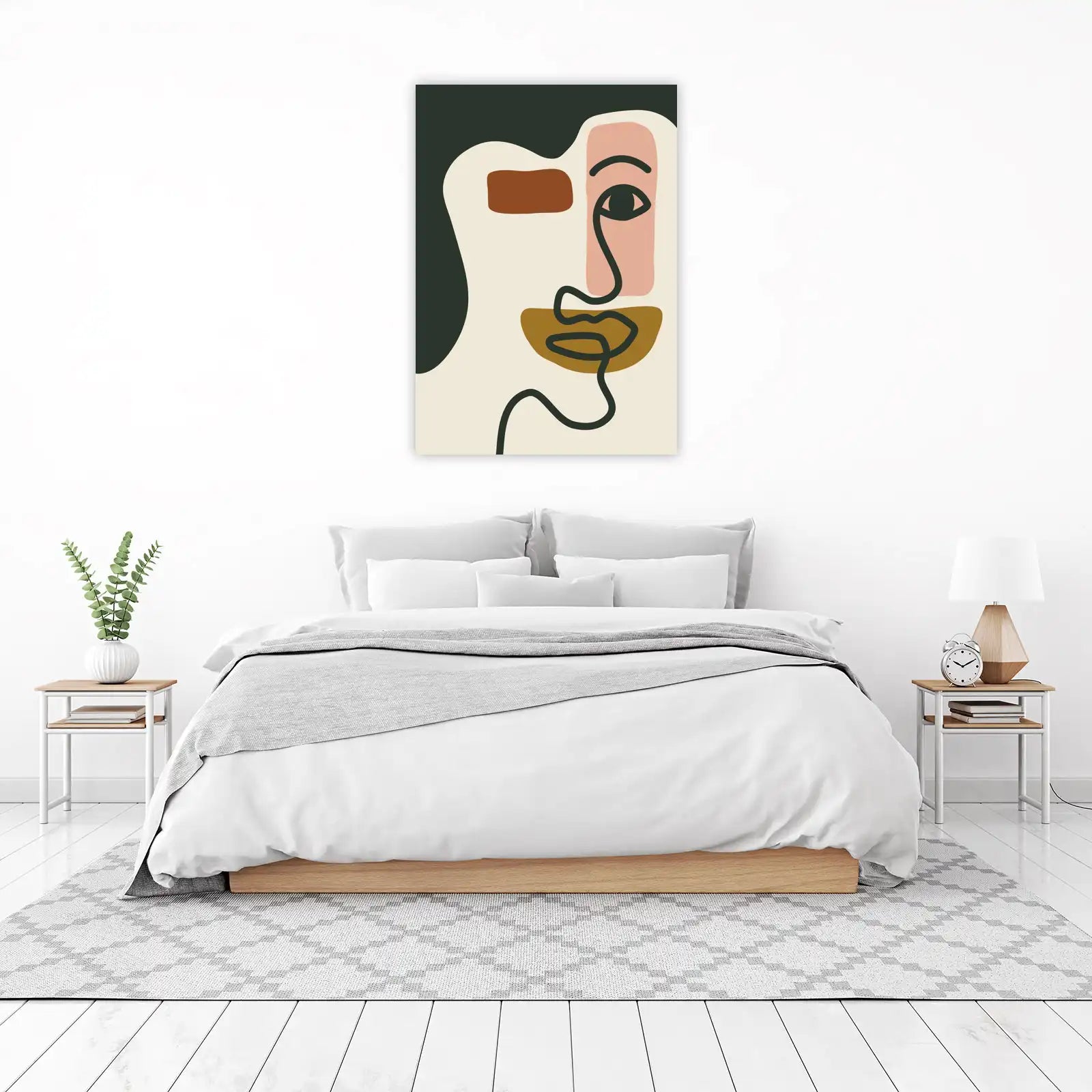 Abstract Face Mid-Century Modern Wall Art