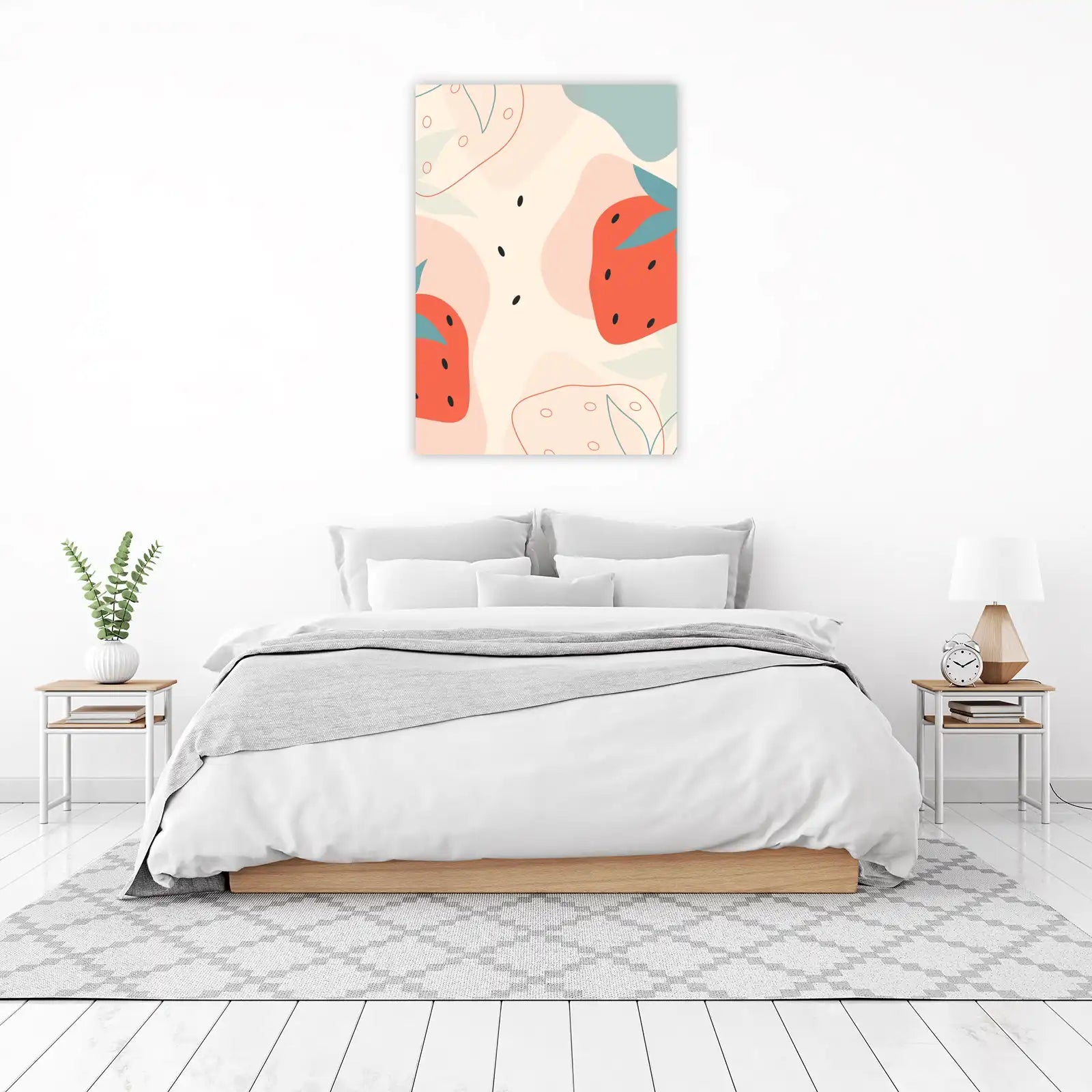 Modern Strawberry Abstract Wall Art