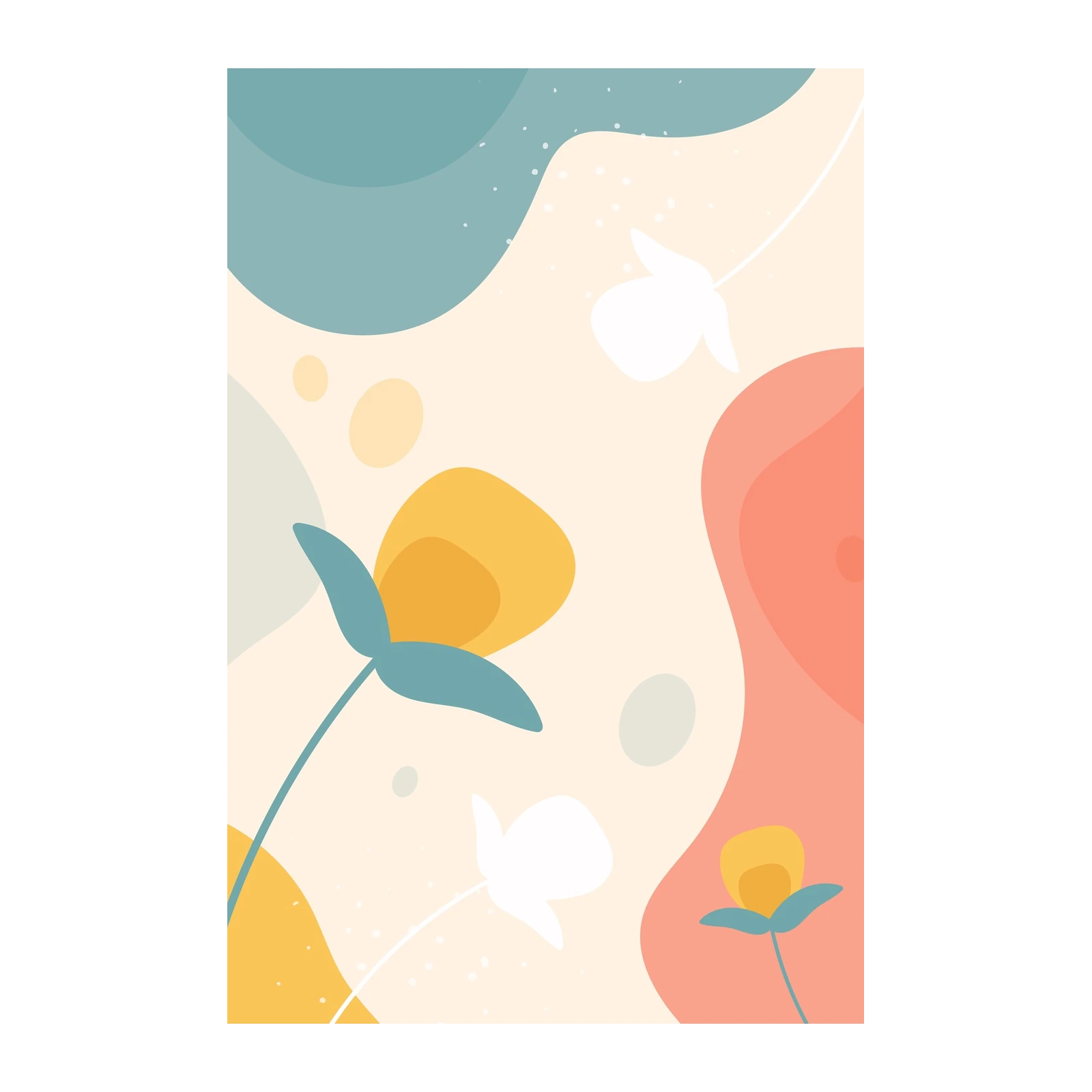 Abstract Floral Serenity Wall Art