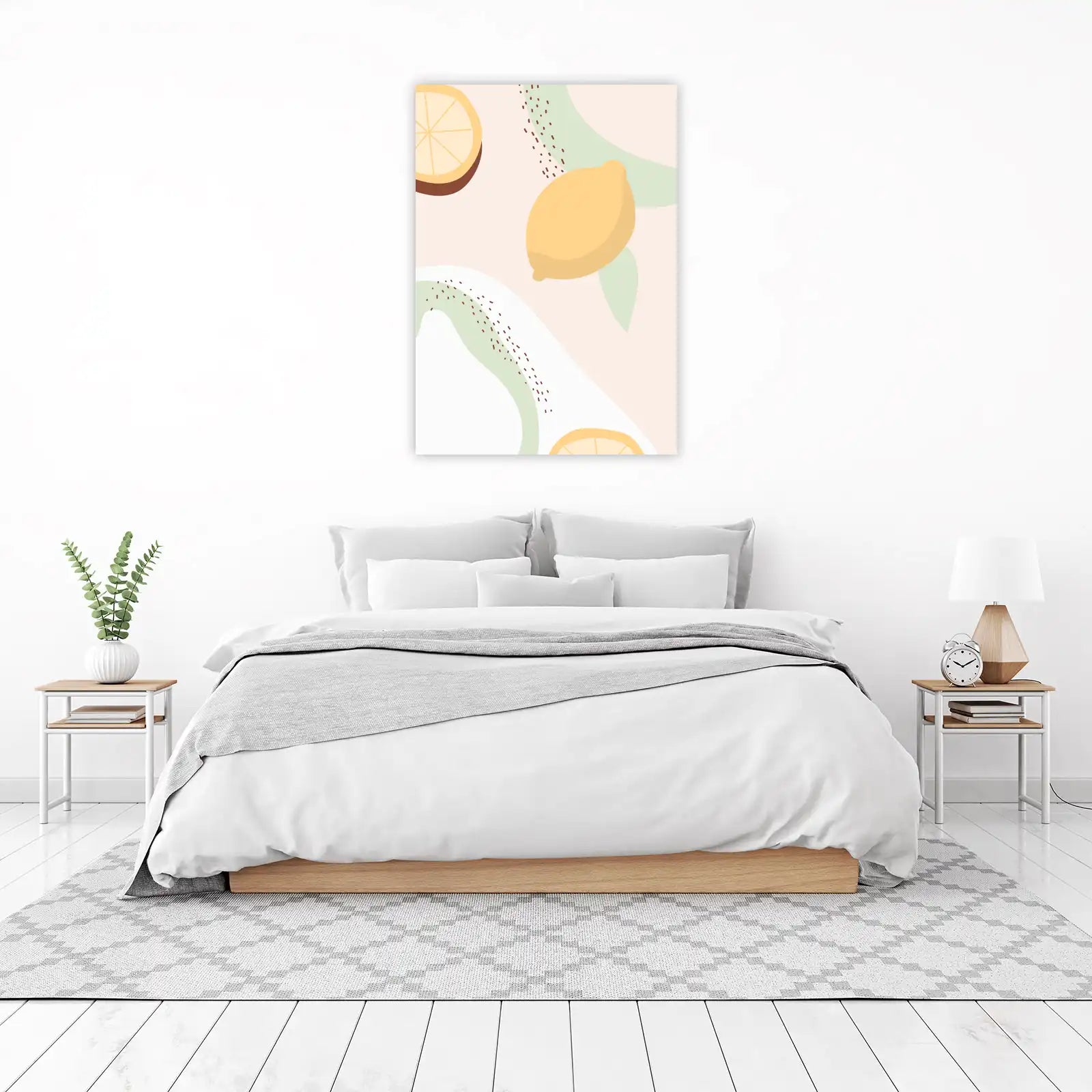 Abstract Lemon Citrus Splash Wall Art