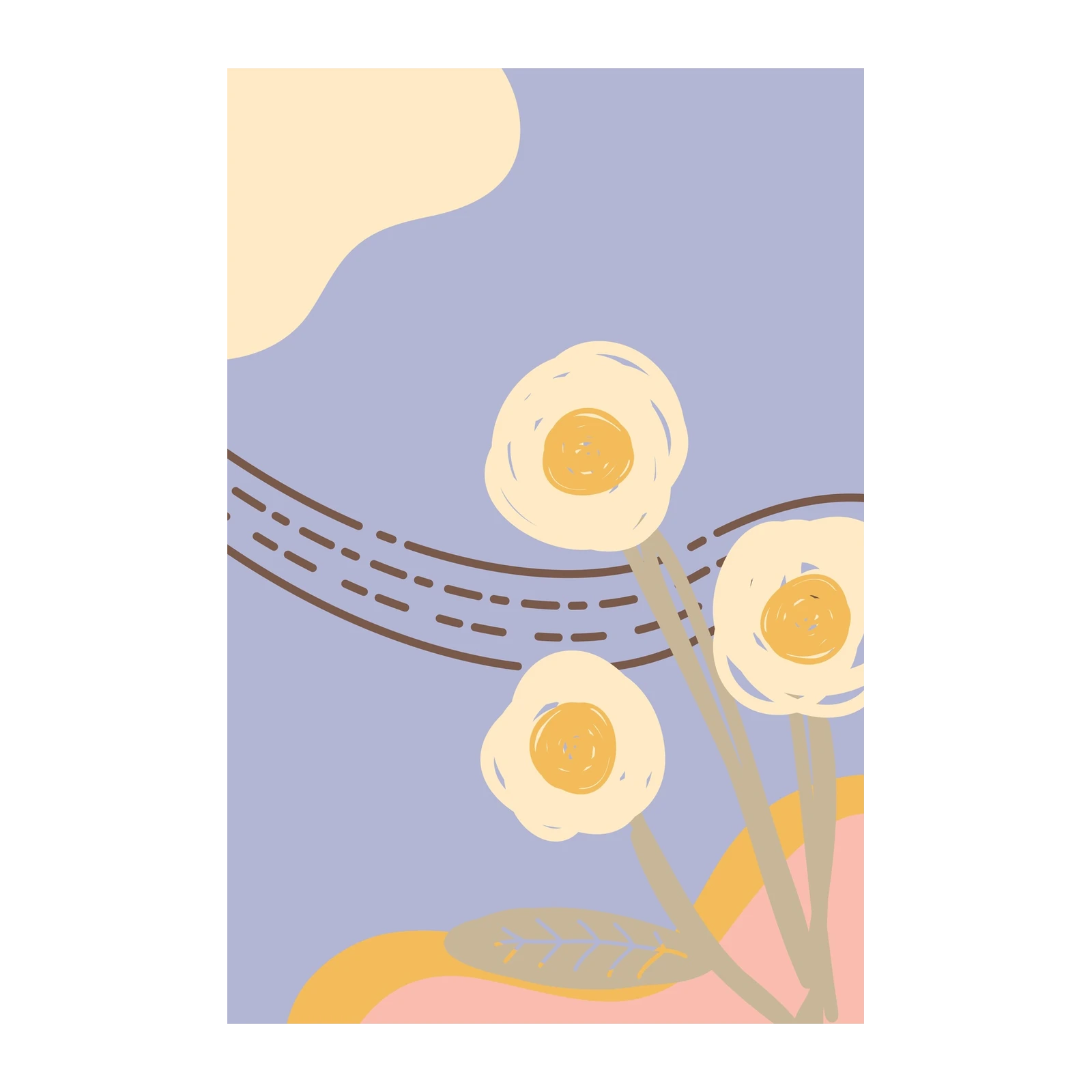 Abstract Floral Road Dream Wall Art