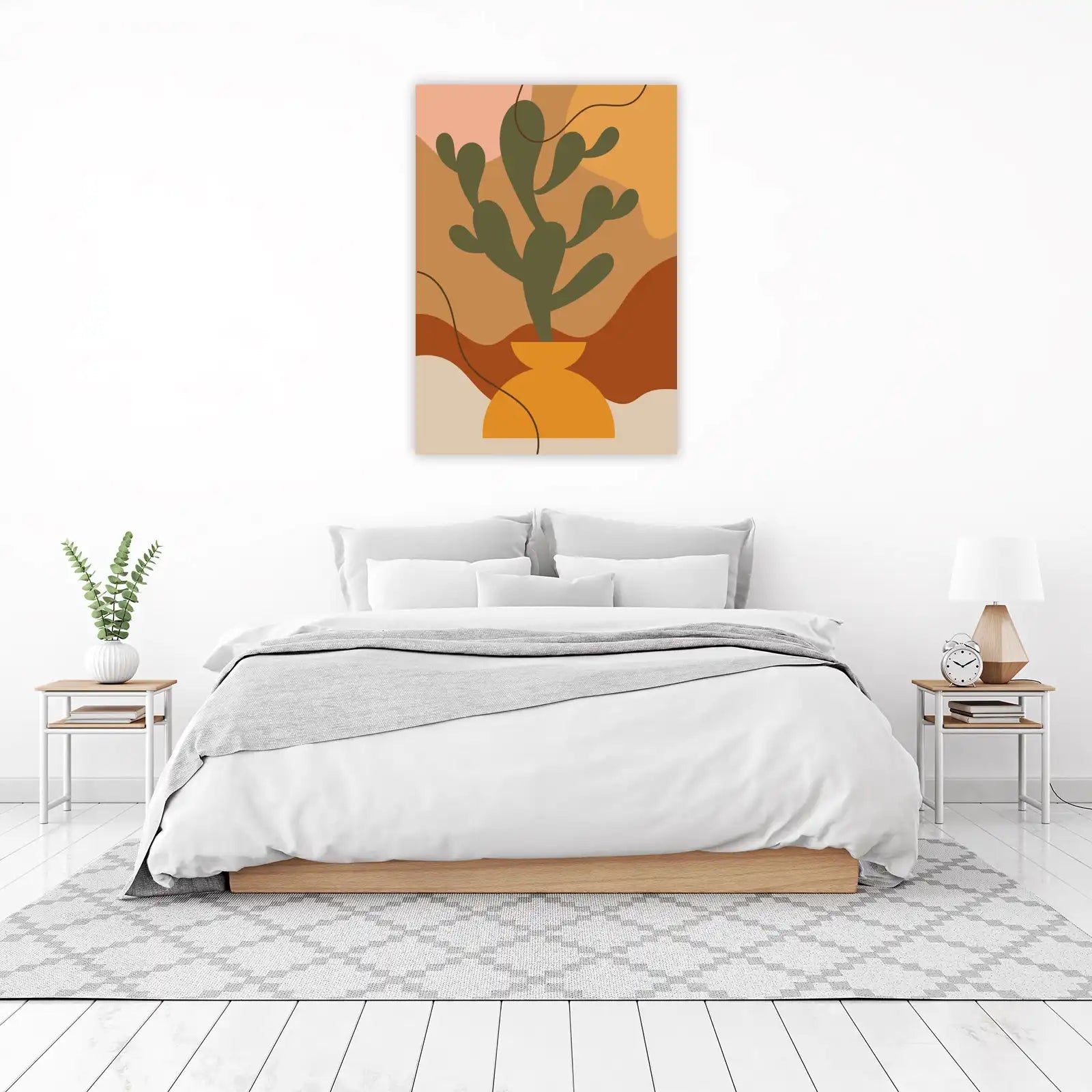 Abstract Cactus Boho Wall Art Wall Art