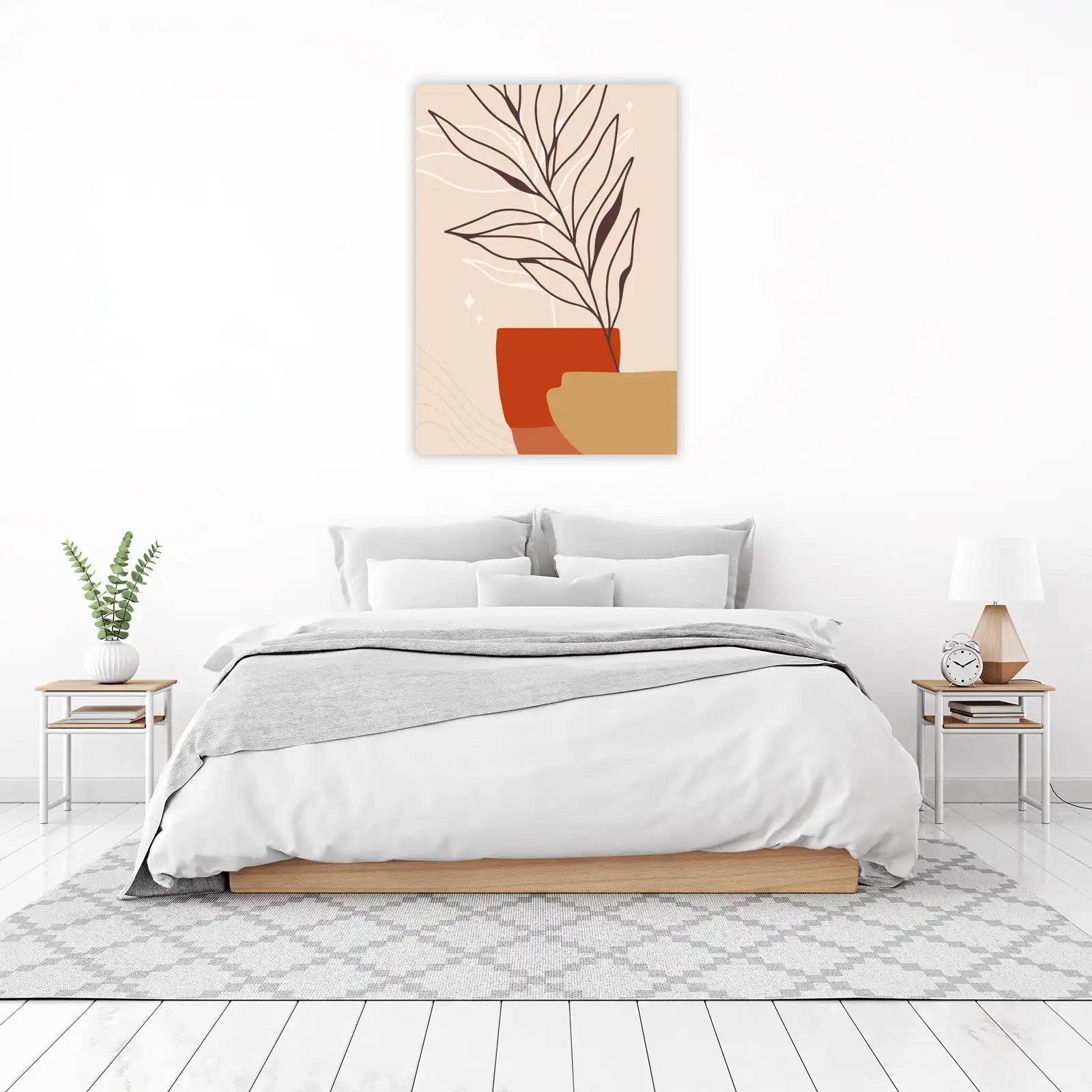 Boho Botanical Abstract Art Wall Art