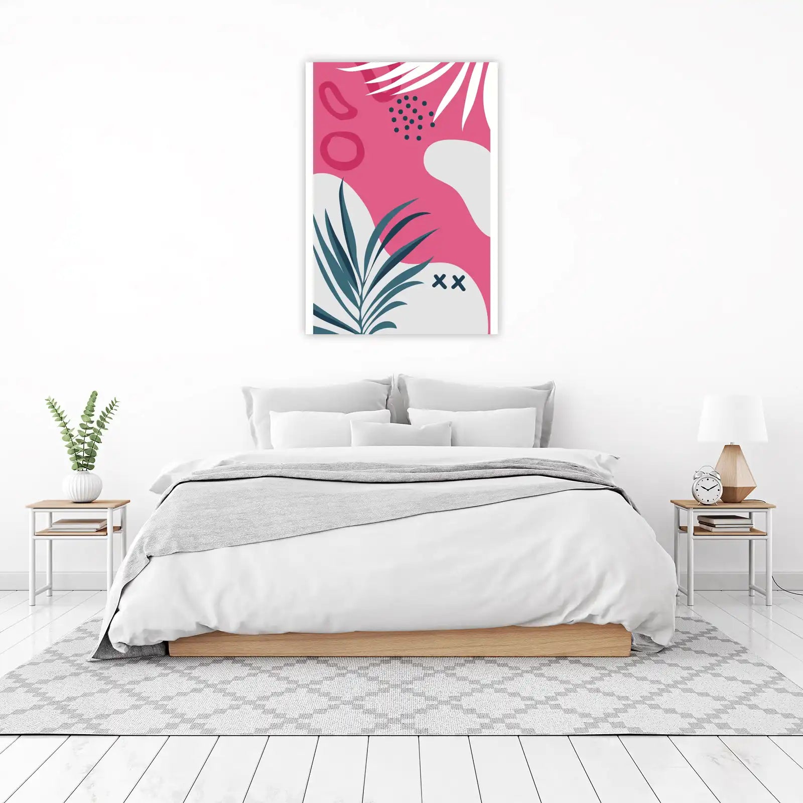 Vibrant Abstract Palm Leaves Wall Art
