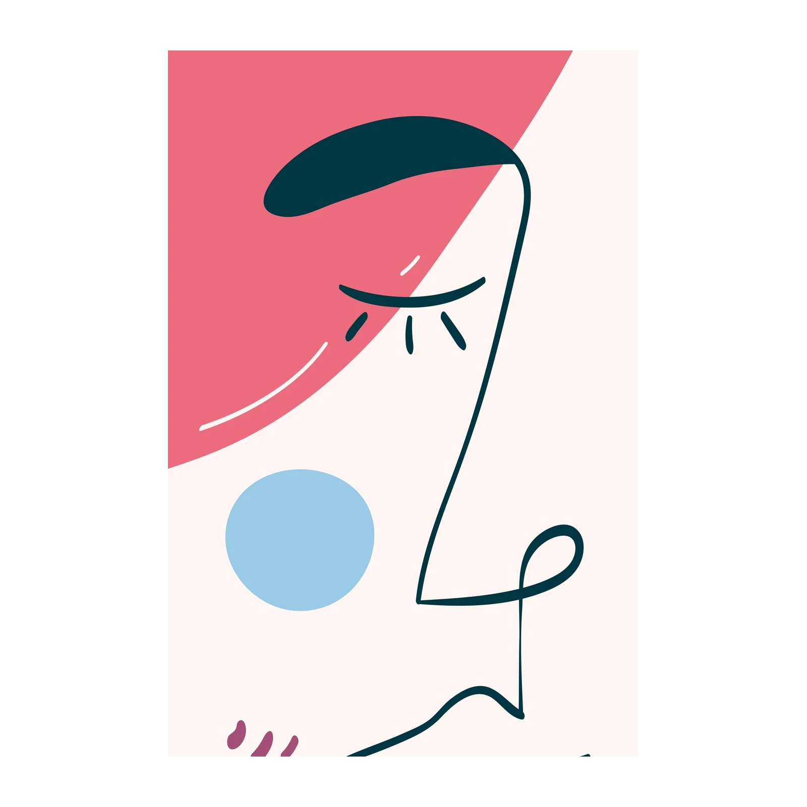 Abstract Face Modern Art Wall Art