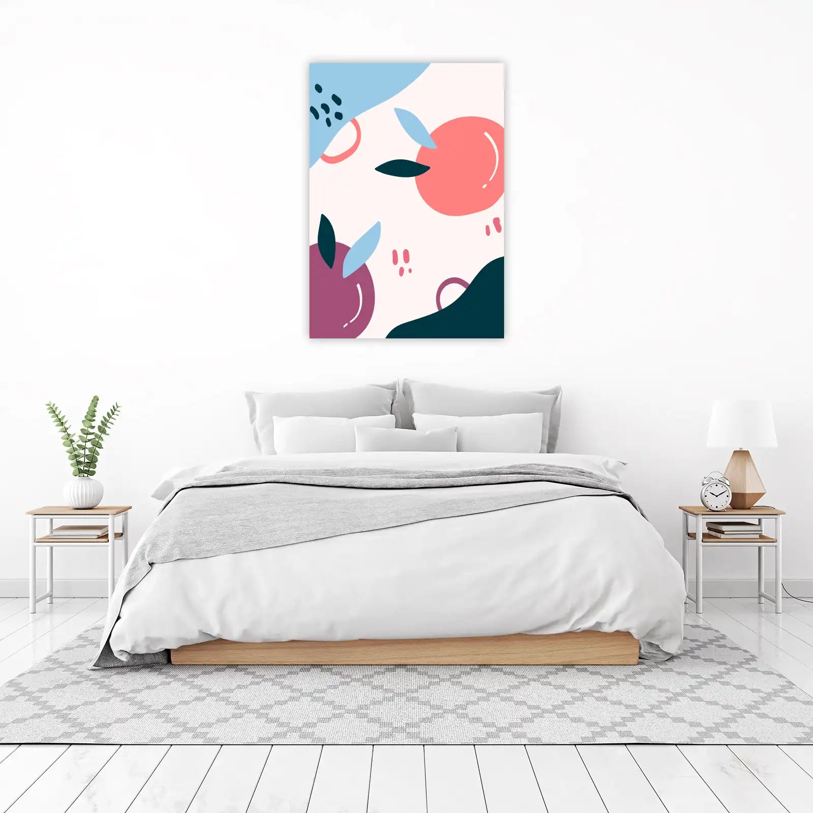 Abstract Fruit & Shapes Wall Art for Modern Home