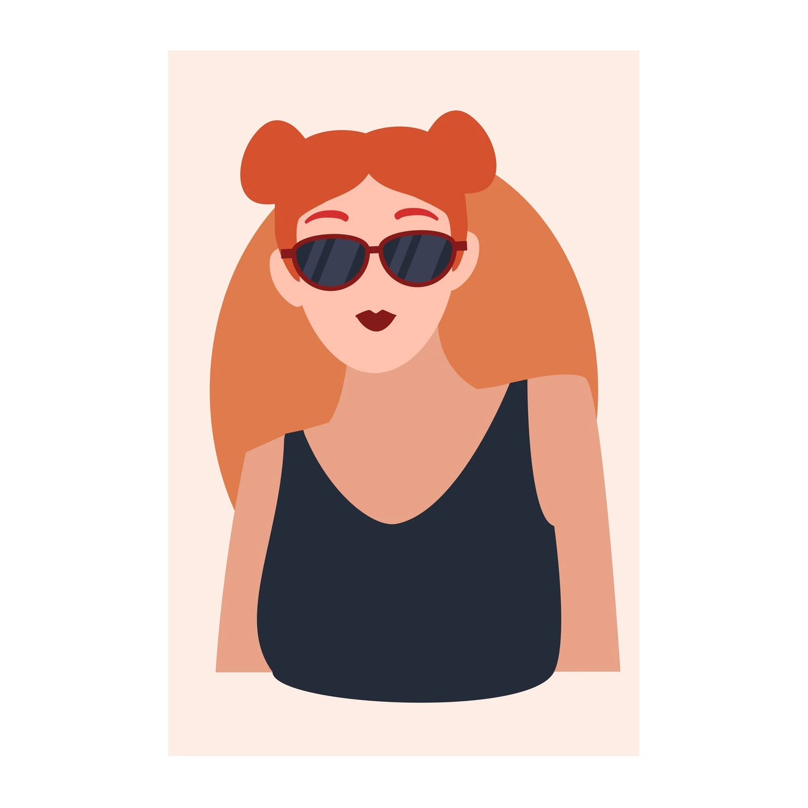 Retro Vibes Woman with Sunglasses Wall Art