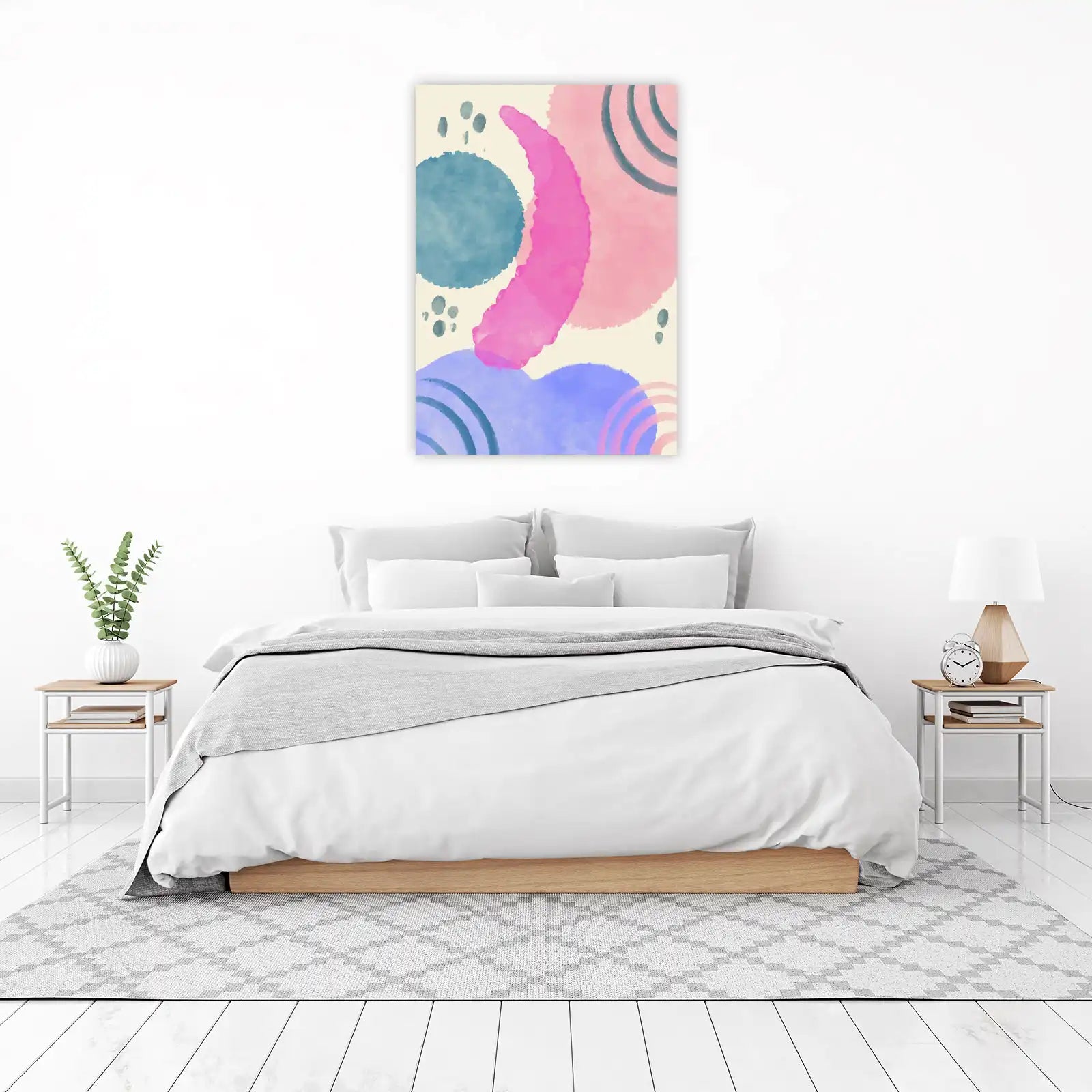 Abstract Watercolor Shapes Wall Art
