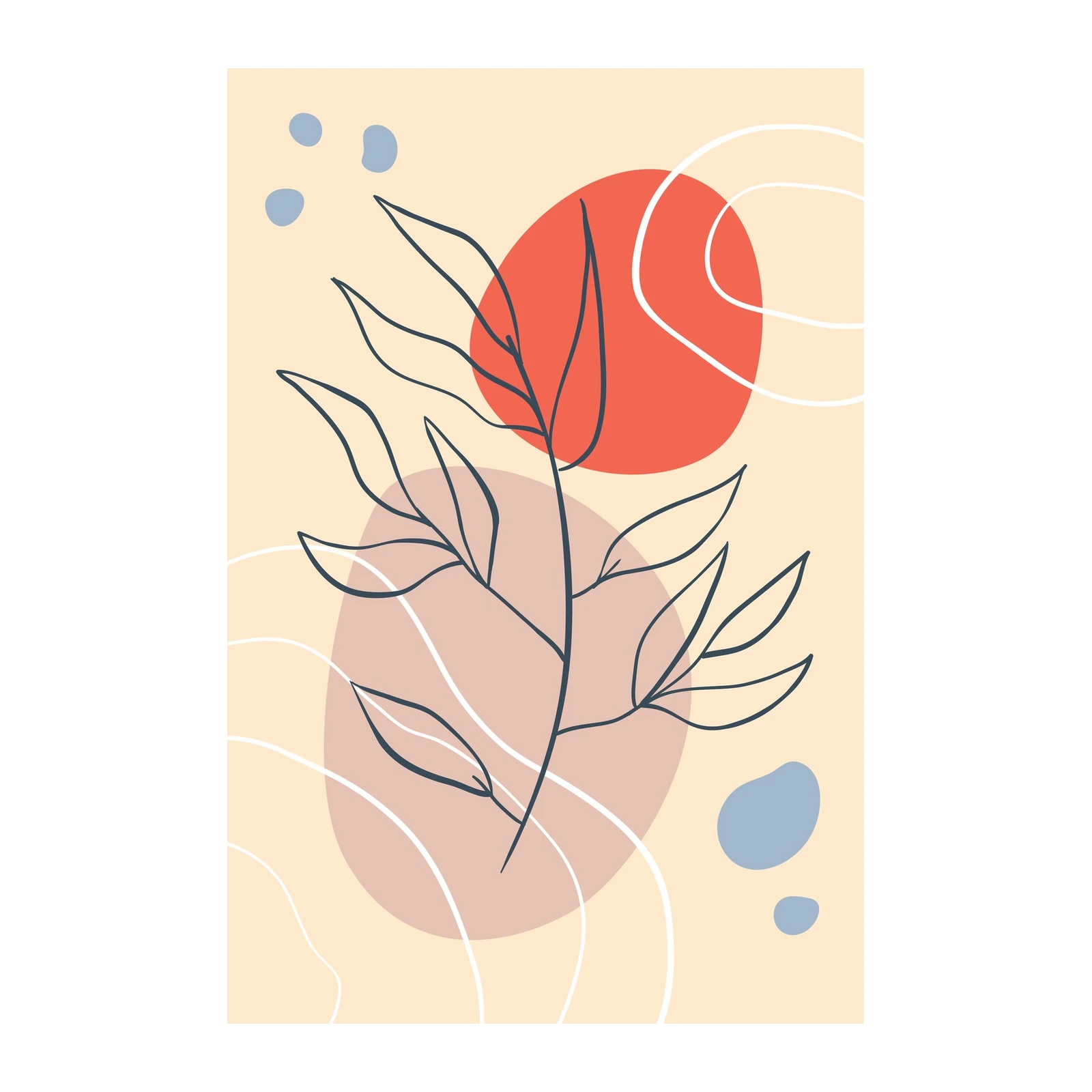 Abstract Botanical Line Art Wall Art