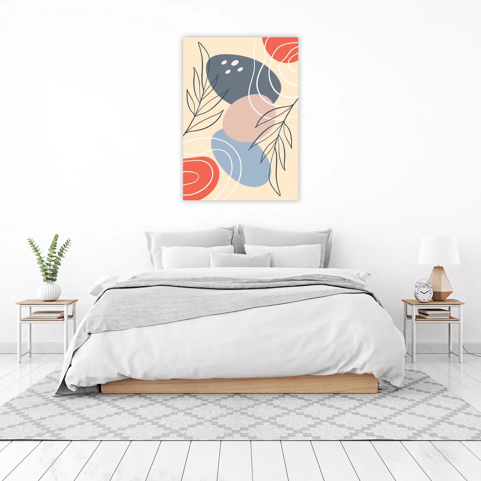 Modern Abstract Botanical Wall Art for Home Decor