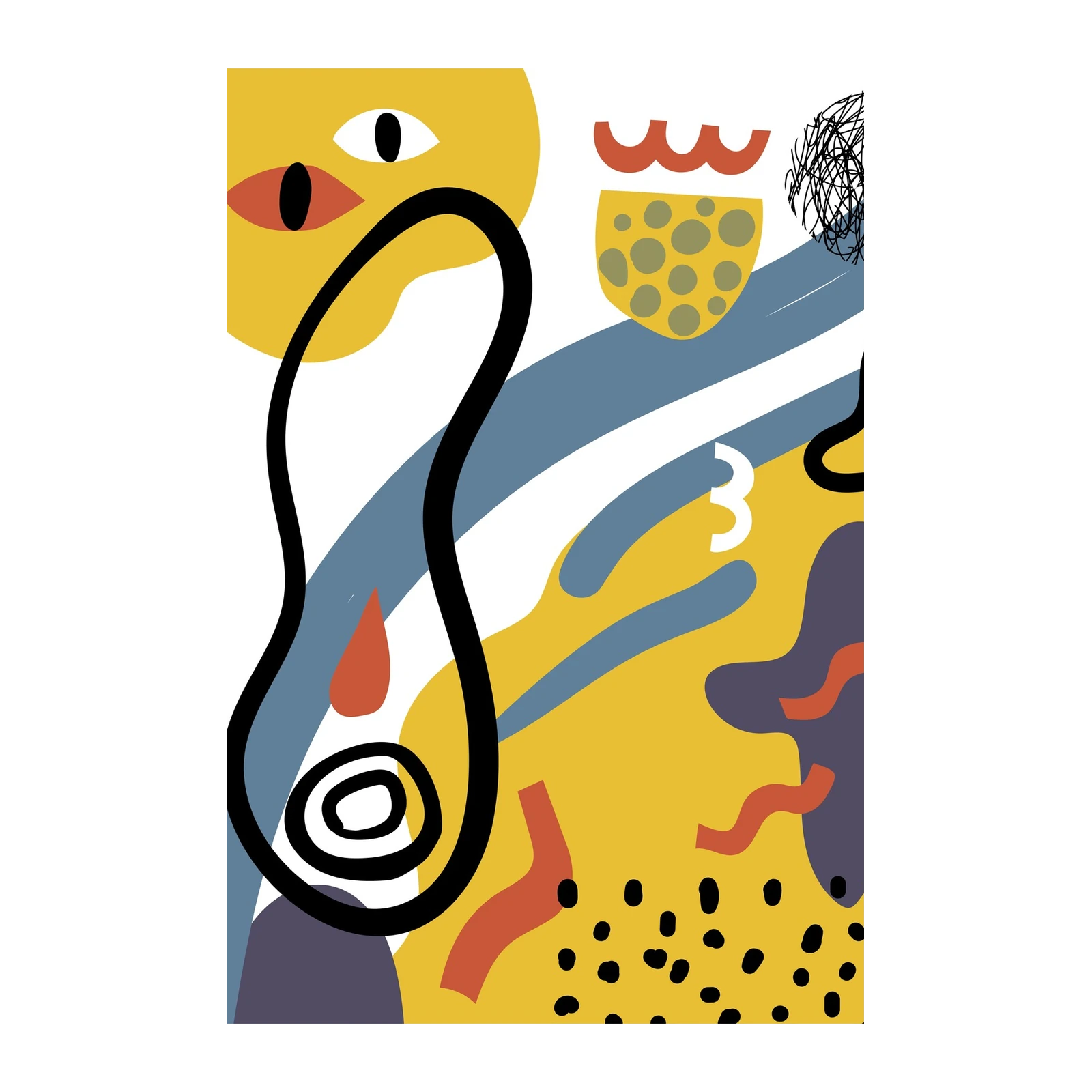 Abstract Eye & Blob Wall Art