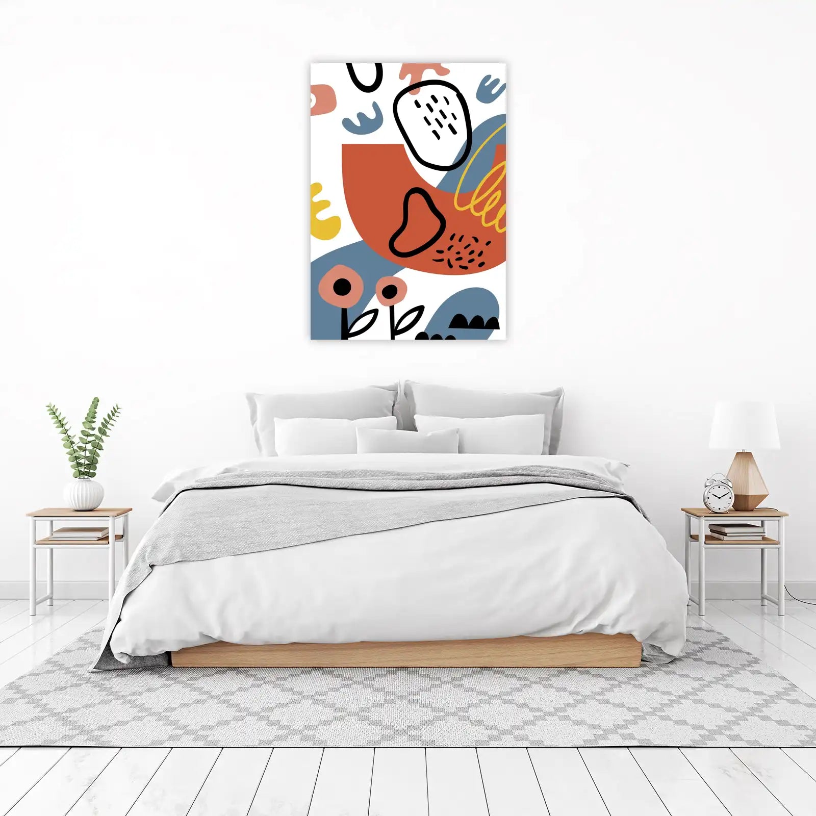 Abstract Boho Floral Wall Art