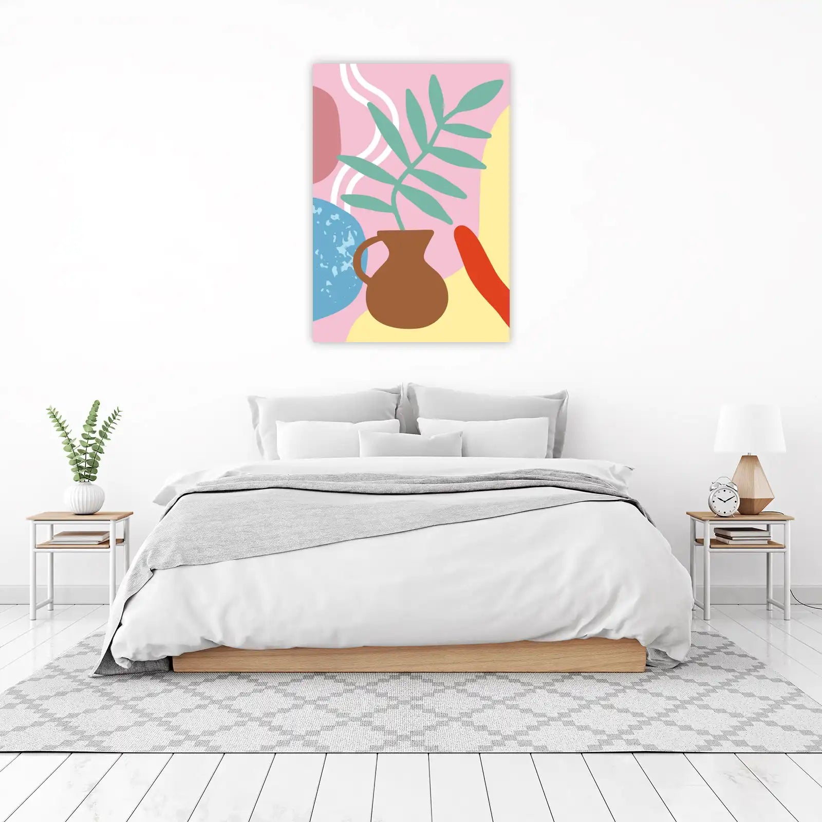 Abstract Botanical Vase Wall Art