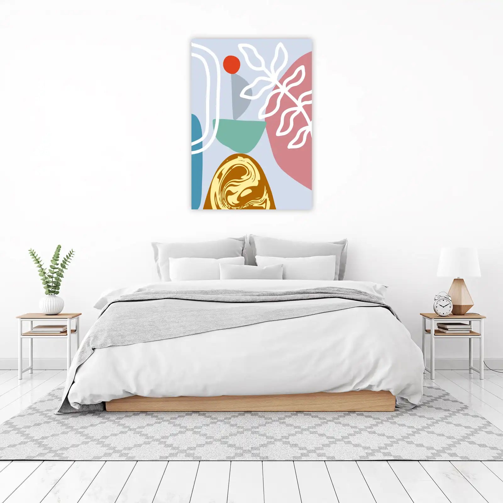 Mid-Century Abstract Botanical Wall Art