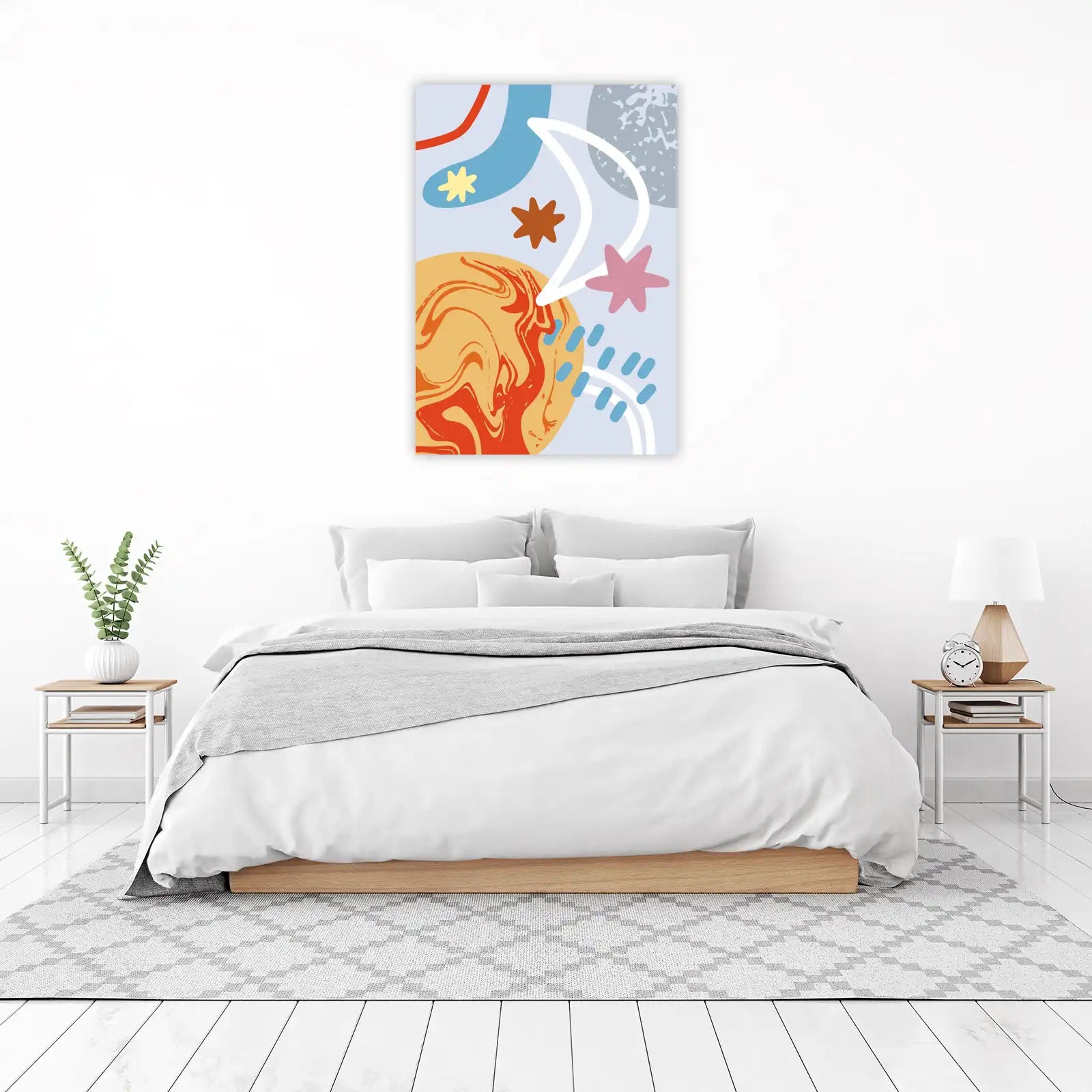 Retro Planet Abstract Mid-Century Modern Wall Art