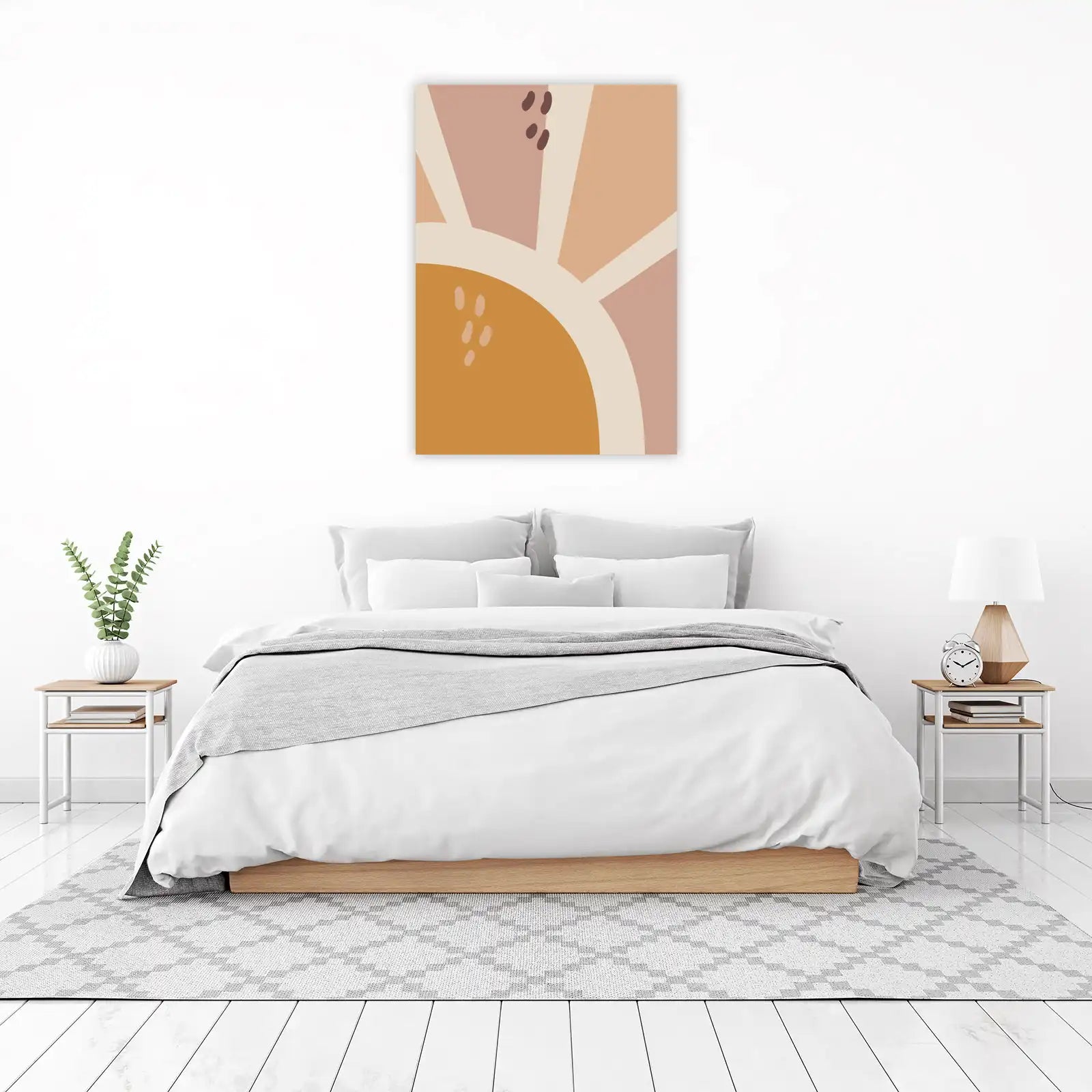 Boho Sunburst Abstract Wall Art