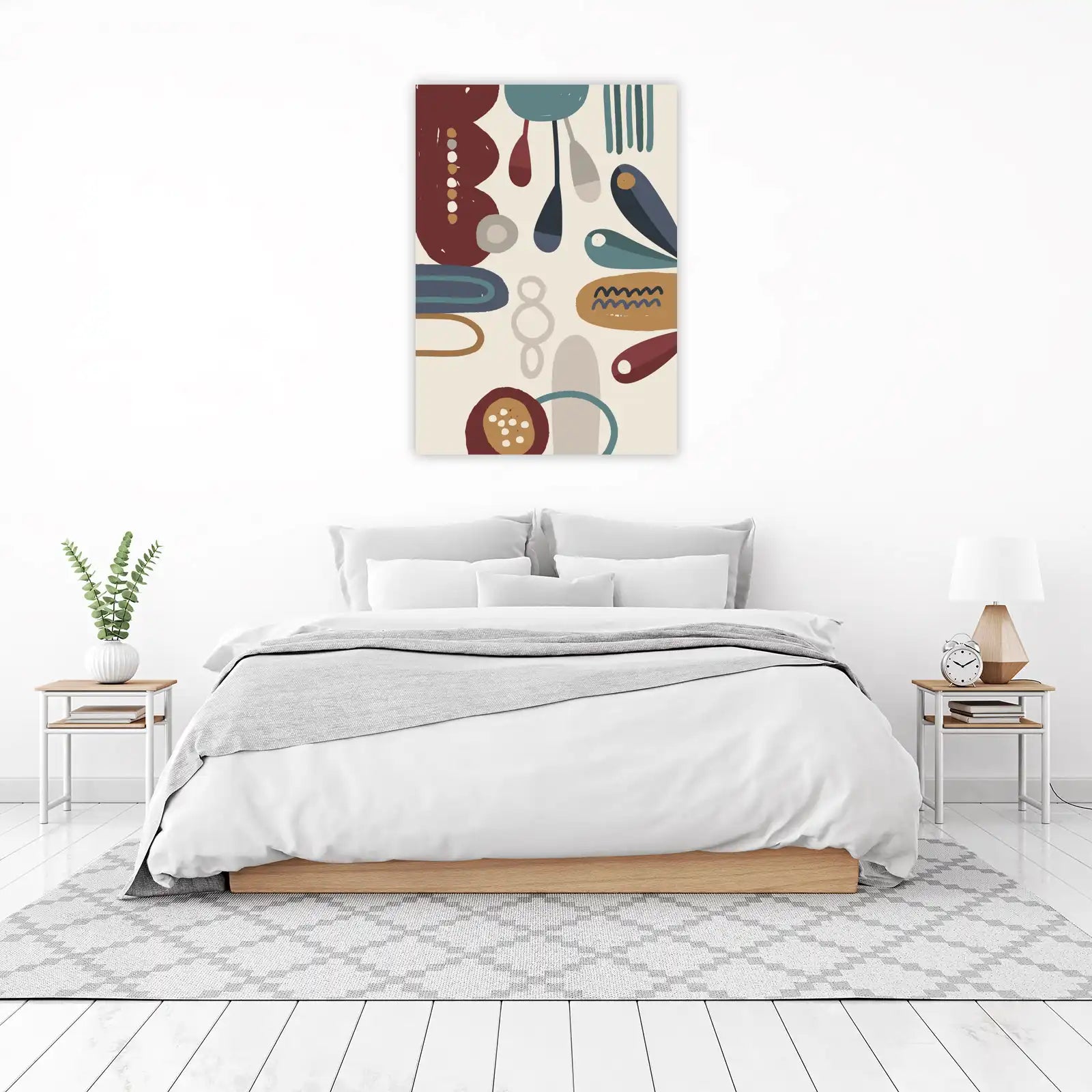 Mid-Century Abstract Shapes Wall Art
