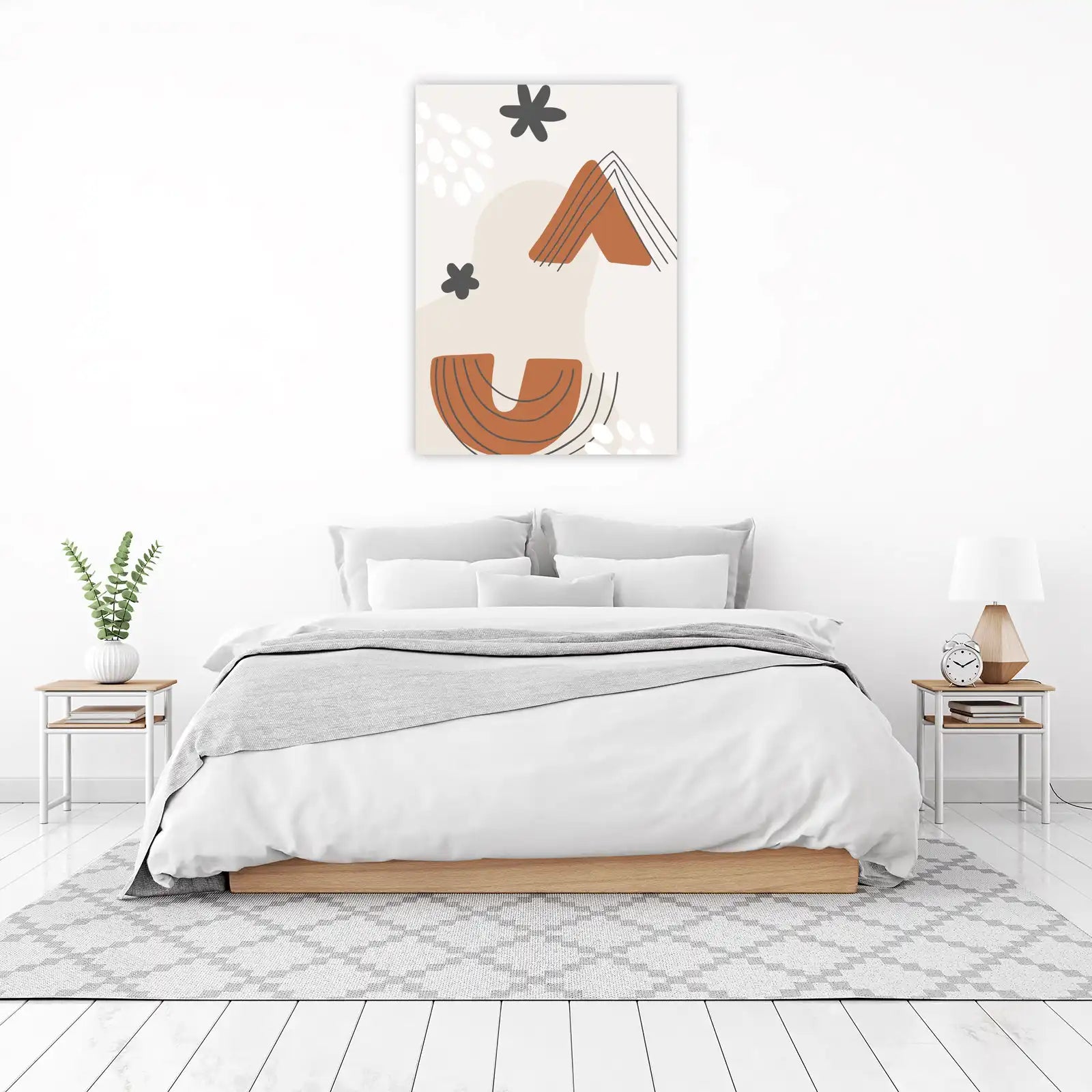 Boho Abstract Earth Tones Wall Art
