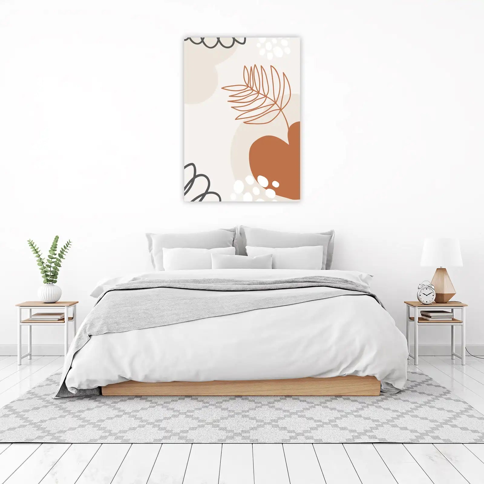 Boho Abstract Leaf & Shapes Wall Art