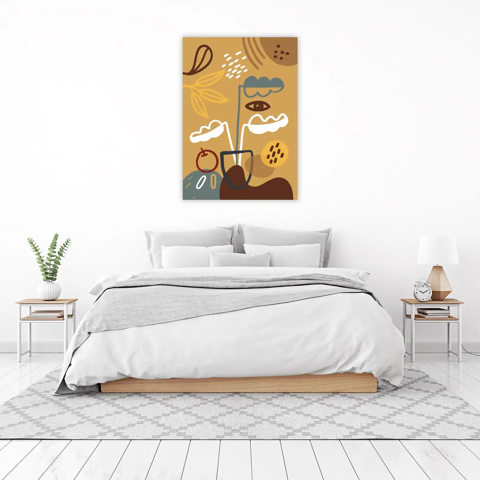 Bohemian Abstract Floral Eye Wall Art