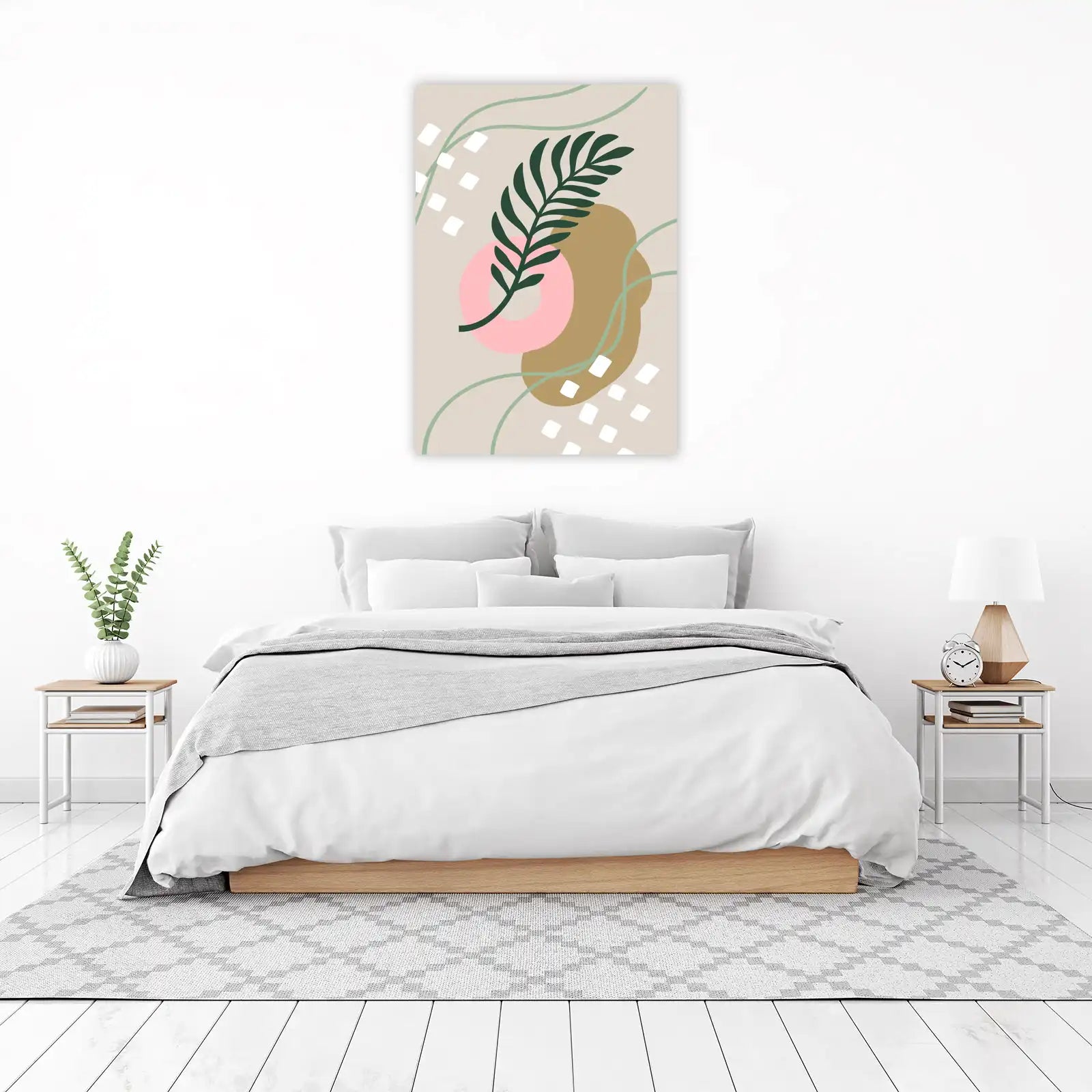 Boho Abstract Leaf & Shapes Wall Art