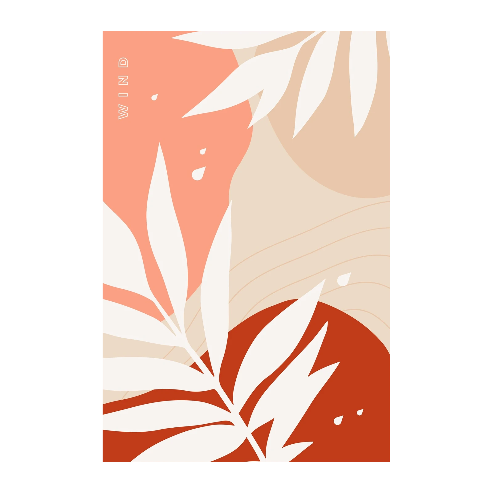 Abstract Leaf Organic Shapes Wall Art