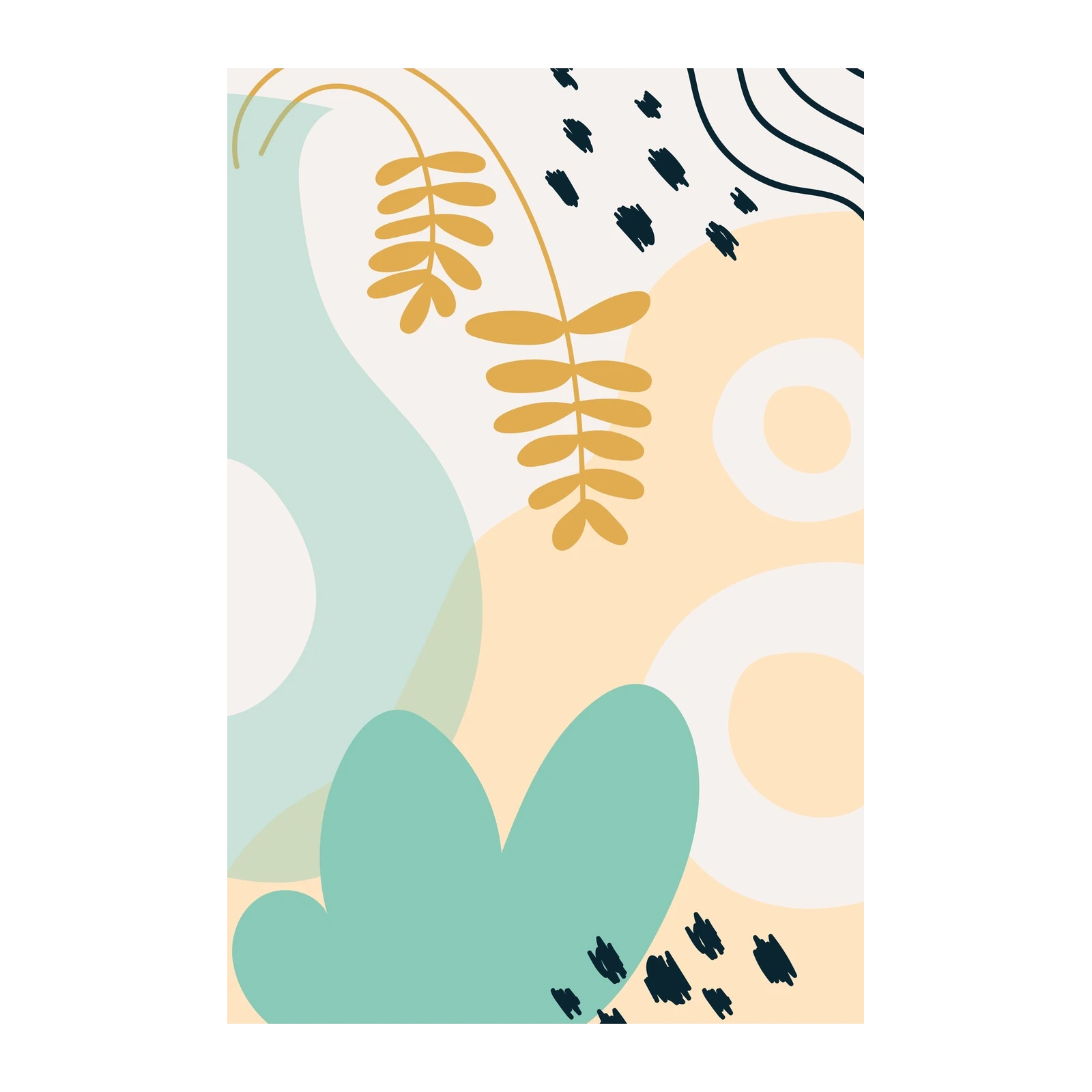 Modern Abstract Botanical Wall Art
