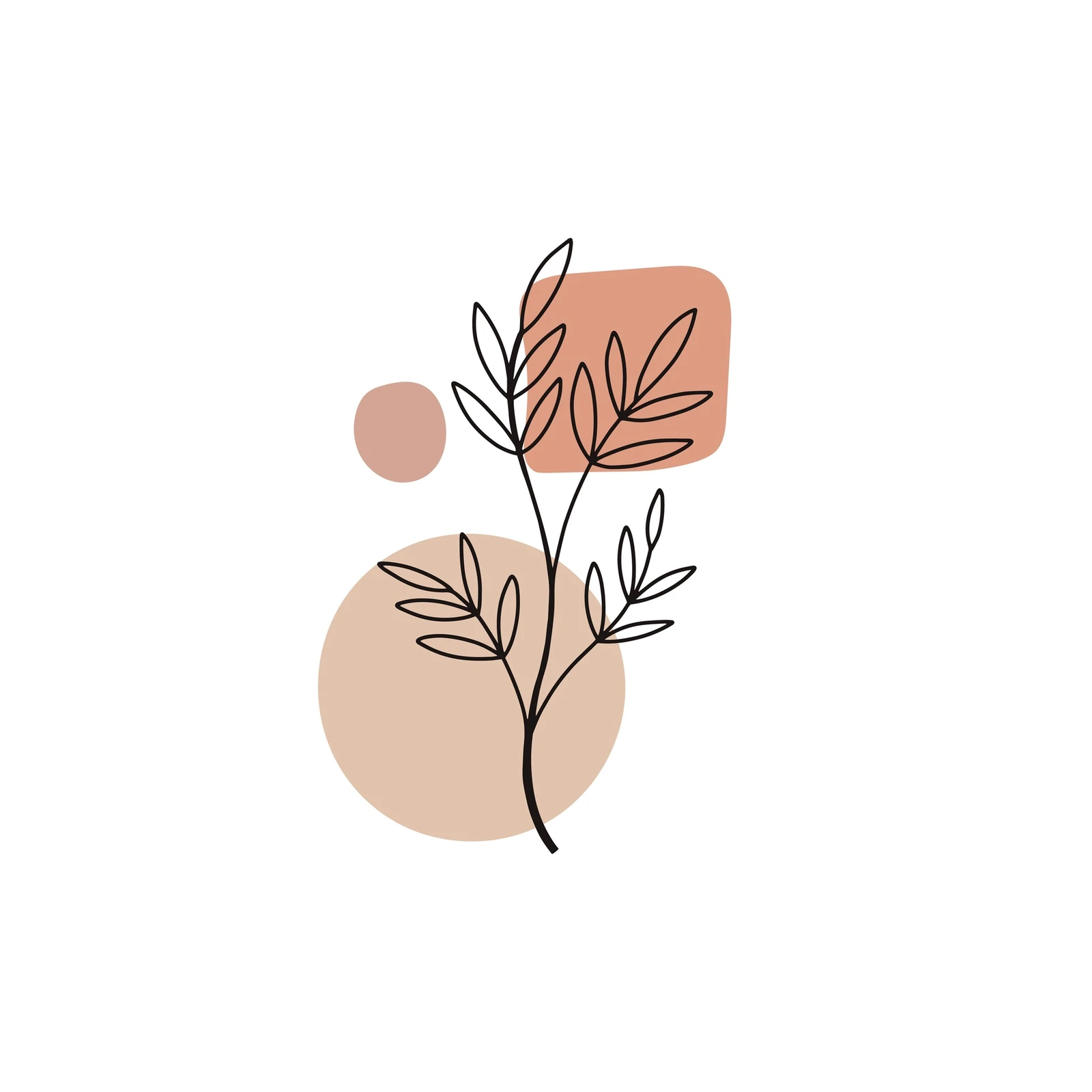 Boho Botanical Line Art Wall Art