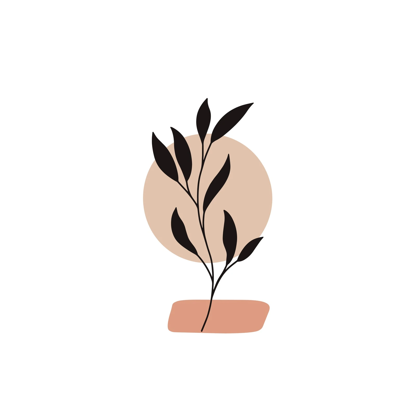Boho Botanical Abstract Wall Art