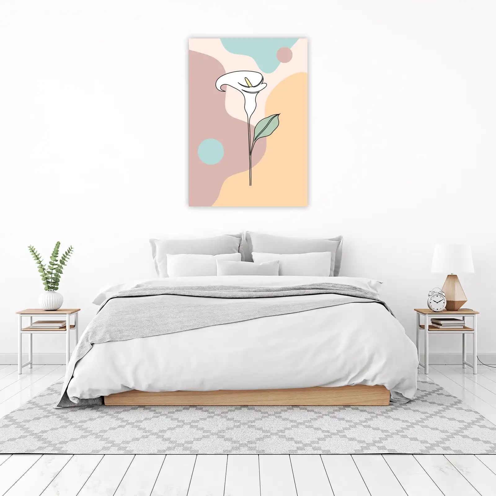 Minimalist Calla Lily Line Art Wall Art