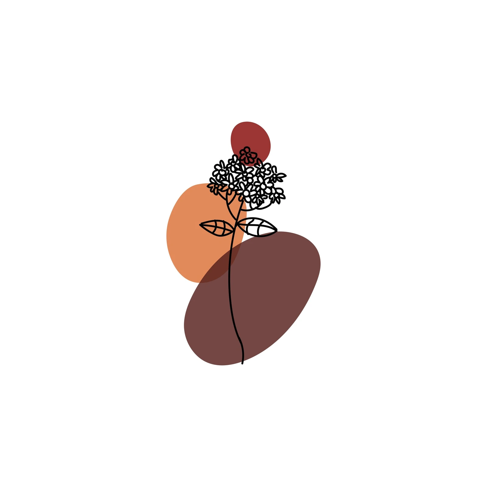 Minimalist Floral Abstract Boho Wall Art