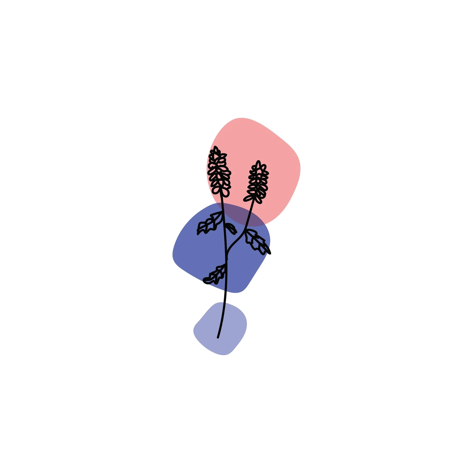 Botanical Abstract Plant Line Art Wall Art